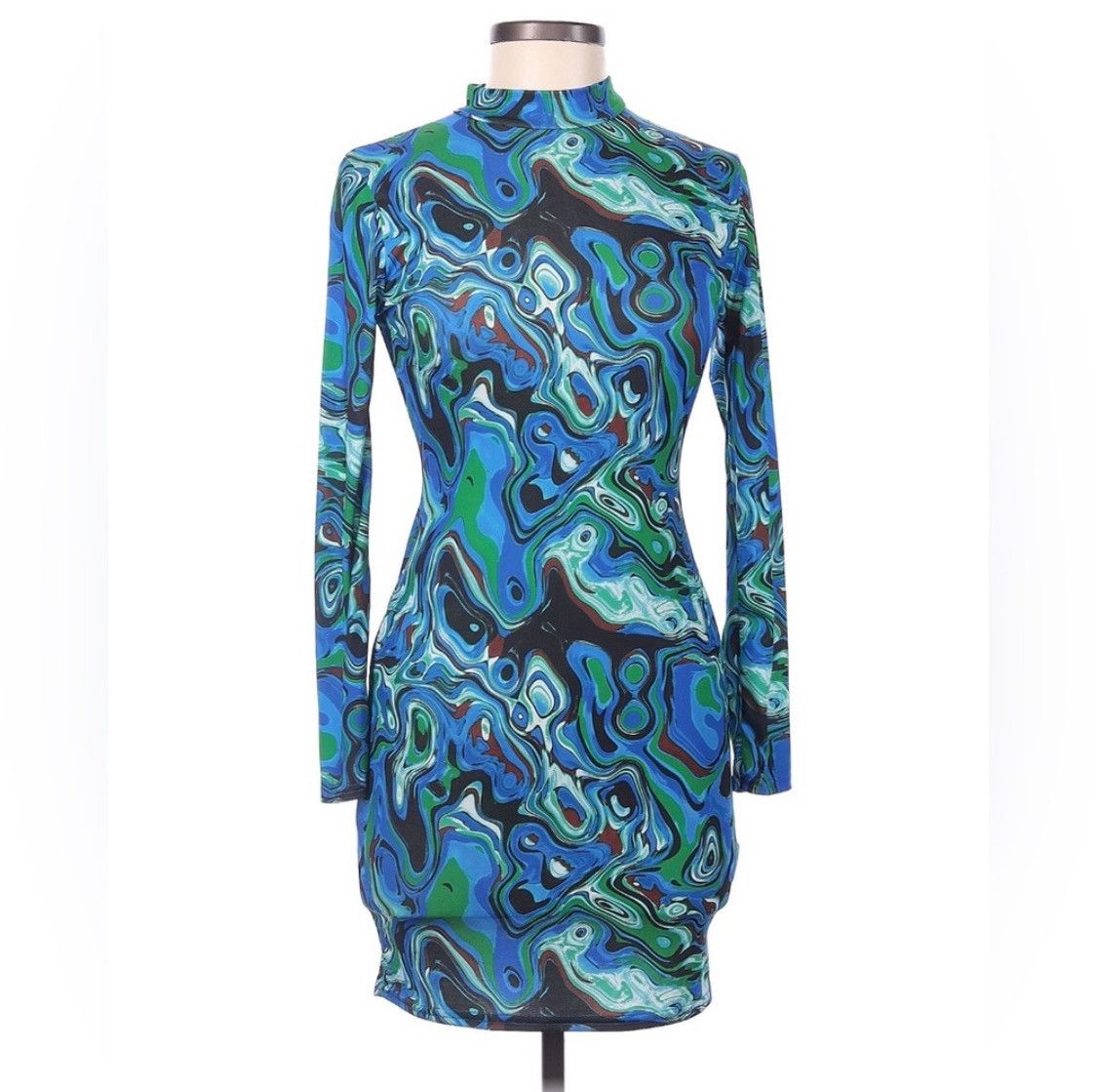 Nasty Gal Paint Swirl Bodycon Dress Size M / US 6-8 / IT 42-44 - 1 Thumbnail