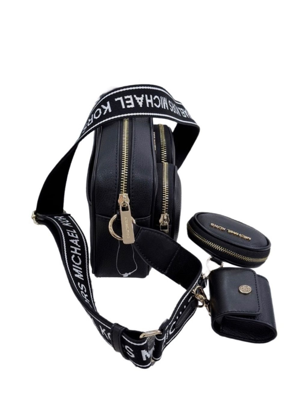 Michael Kors Michael Kors Crossbody Bag Black with Gold Hardware Size ONE SIZE - 8 Thumbnail