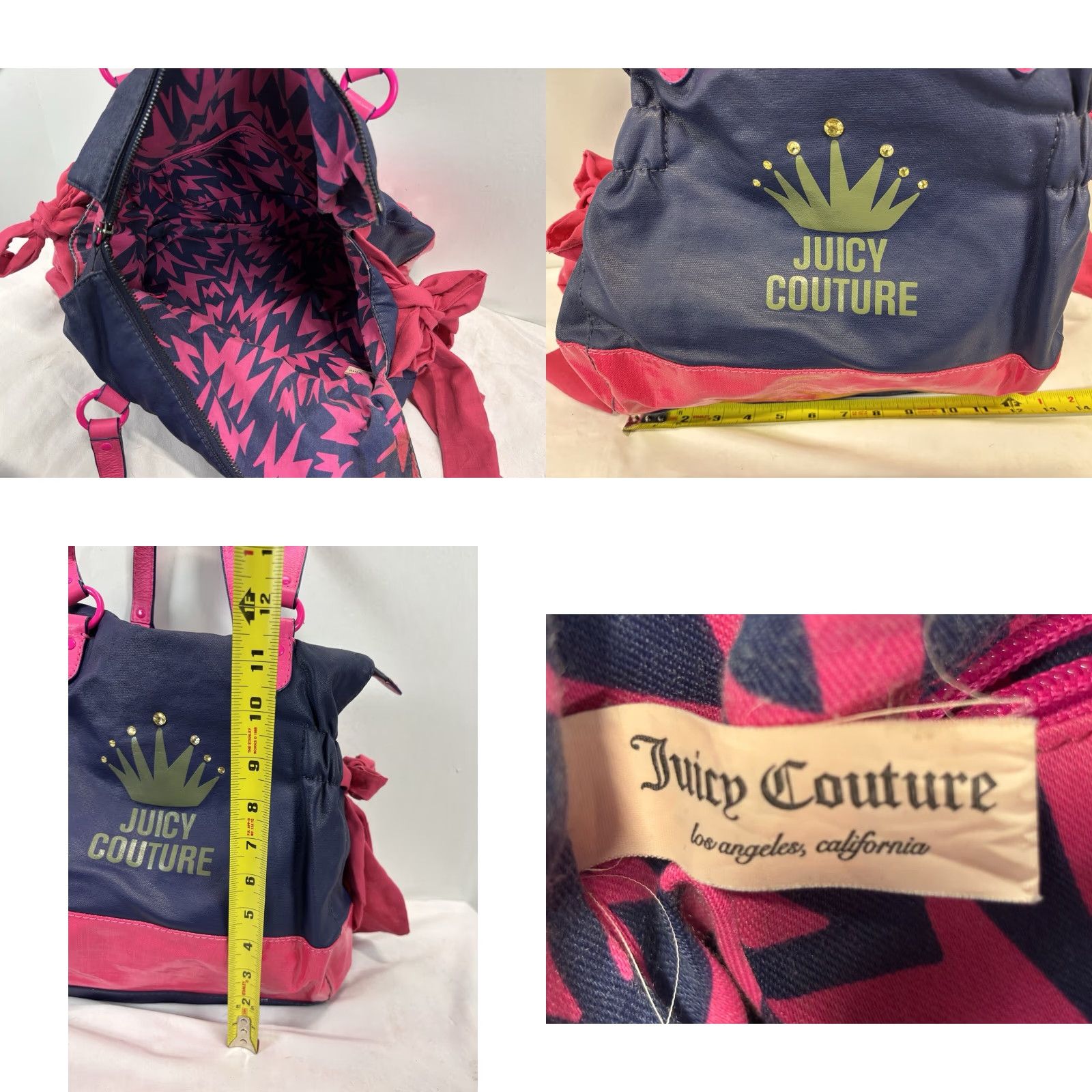 Juicy Couture VINTAGE Juicy Couture Purse Shoulder Bag Candy Pink Y2K Paris Hilton Womens Small Tote Size ONE SIZE - 8 Thumbnail