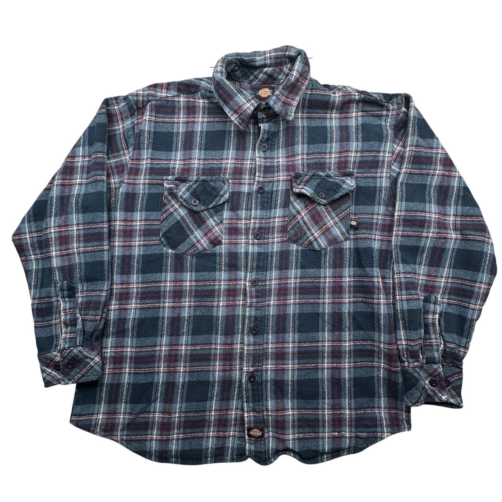 Dickies Vintage Dickies Flannel Button Plaid Blue Shirt Mens Large Size US L / EU 52-54 / 3 - 1 Thumbnail