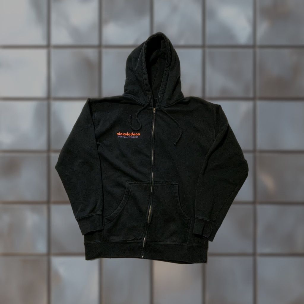 Vintage VINTAGE Nickelodeon Virtual Worlds Y2K Independent Trading Co Black Fleece Zip Hoodie M Size US M / EU 48-50 / 2 - 1 Thumbnail