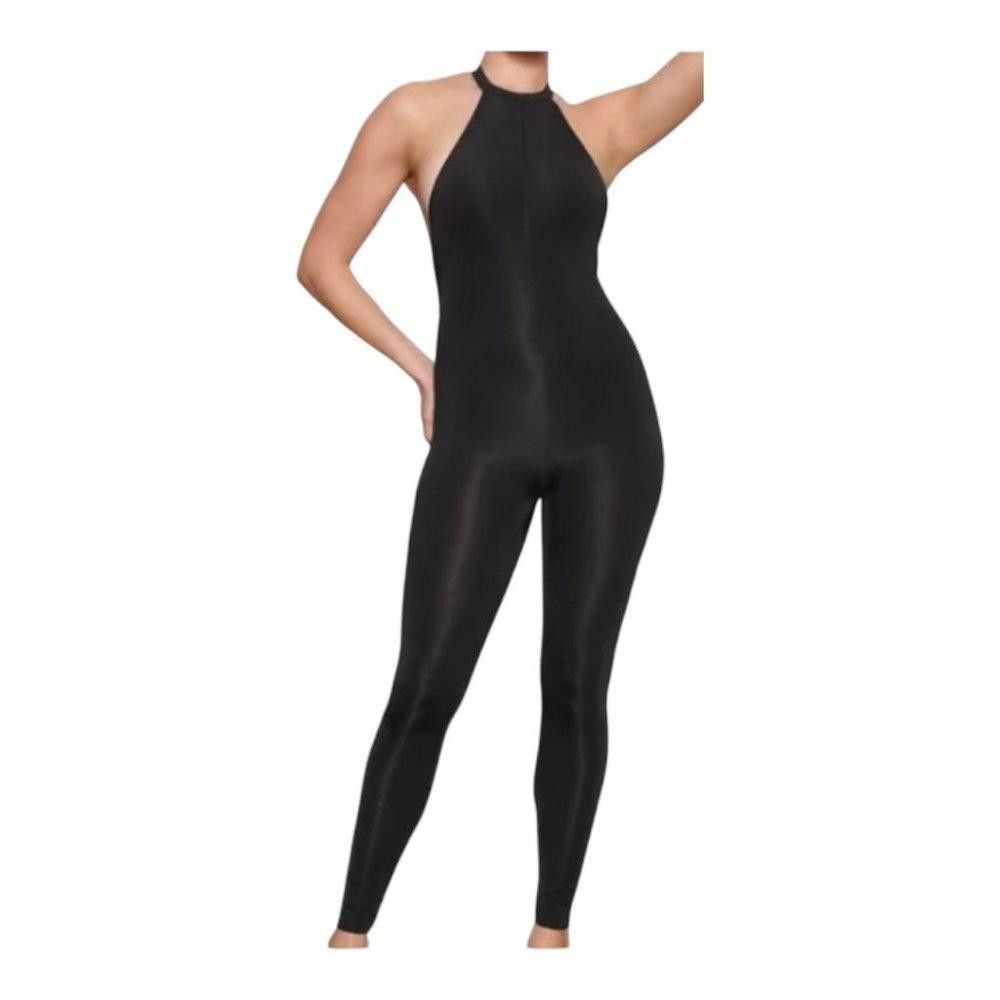 Designer NT298 SKIMS Skims Jelly Sheer Full Bodysuit ONYX Halter 4X Size 30" / US 8 / IT 44 - 1 Thumbnail