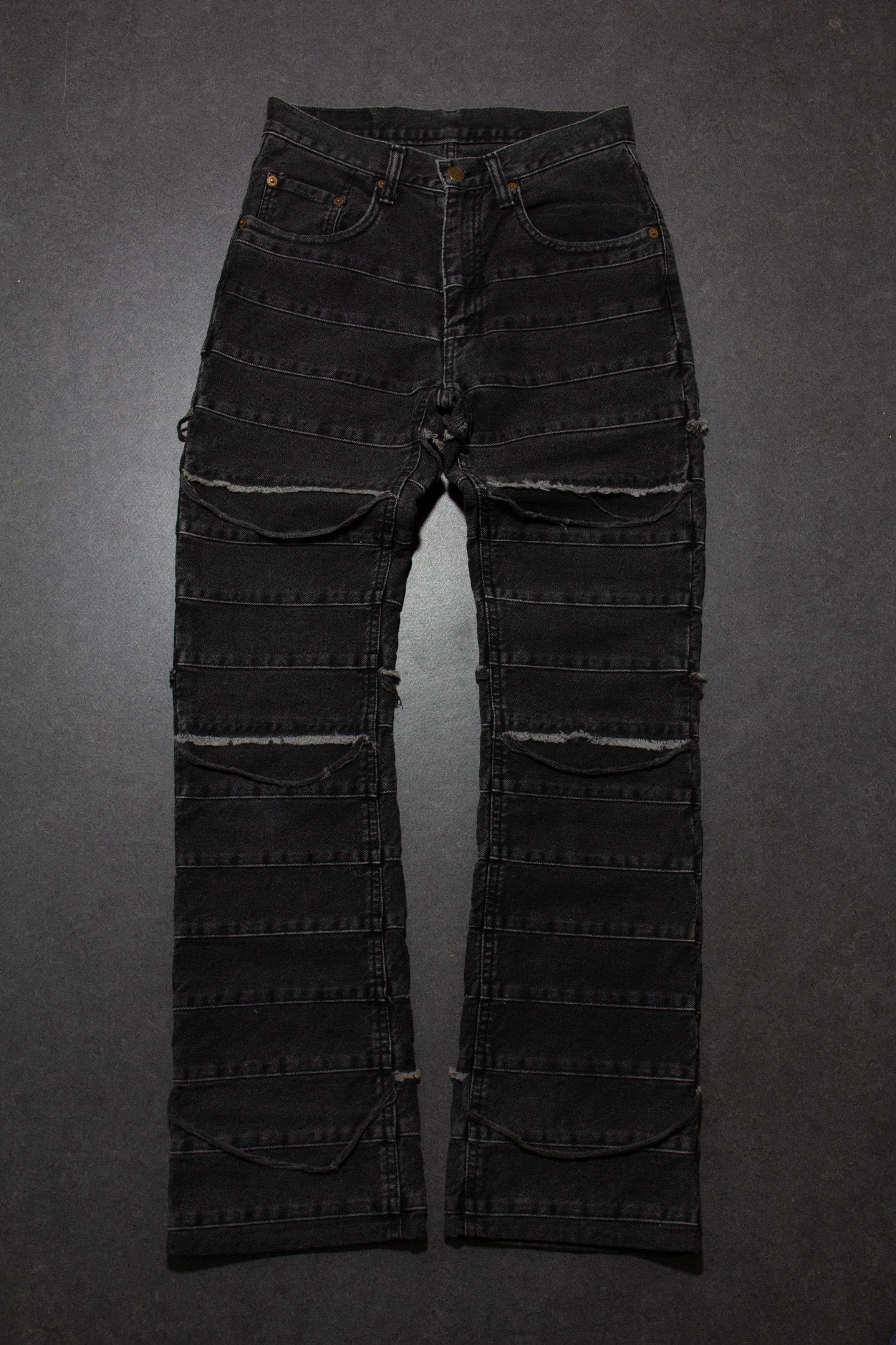 image of Vintage Hysteric Glamour Hagi Flared Jeans Size M Excellent in Black, Men's