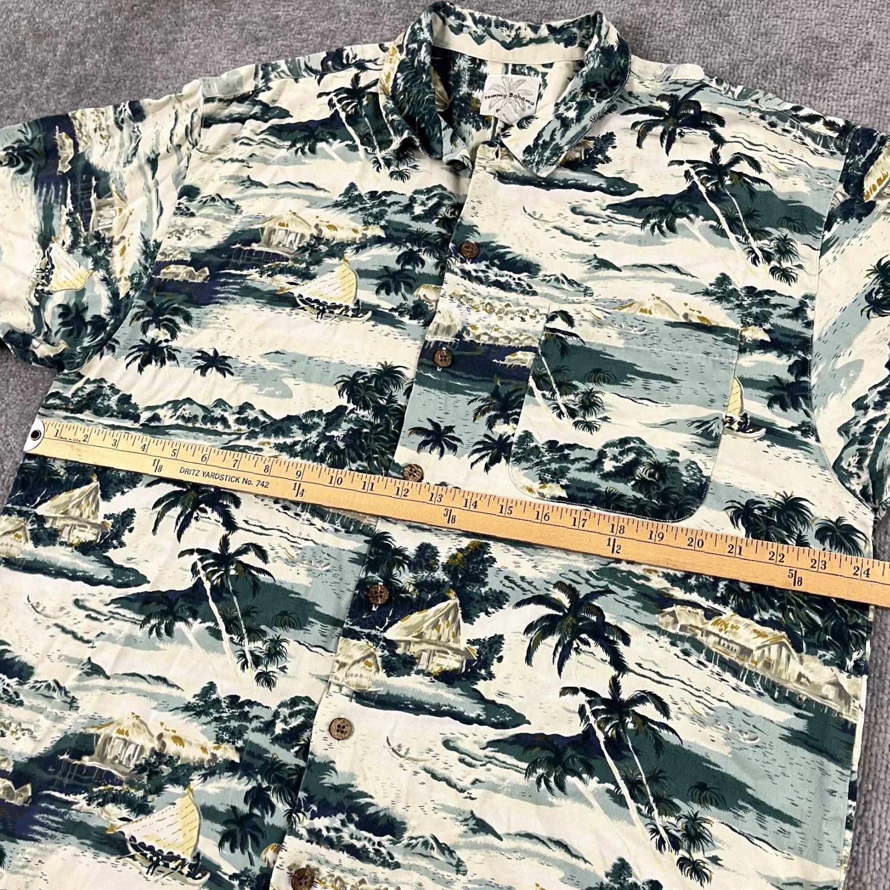 Tommy Bahama Tommy Bahama Shirt XL Mens Green Island Aloha Hawaiian Resort Size US XL / EU 56 / 4 - 4 Thumbnail