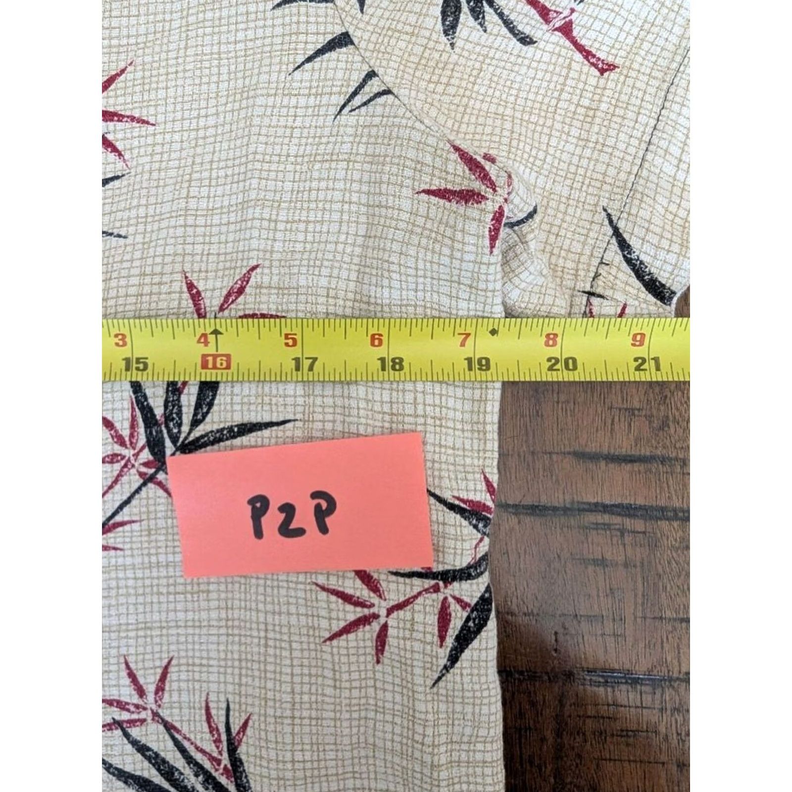 Vintage VINTAGE Gloria Lance Blouse Womens Sz L Cream Bamboo Print Button Front Mandarin Collar Layered Size L / US 10 / IT 46 - 7 Thumbnail