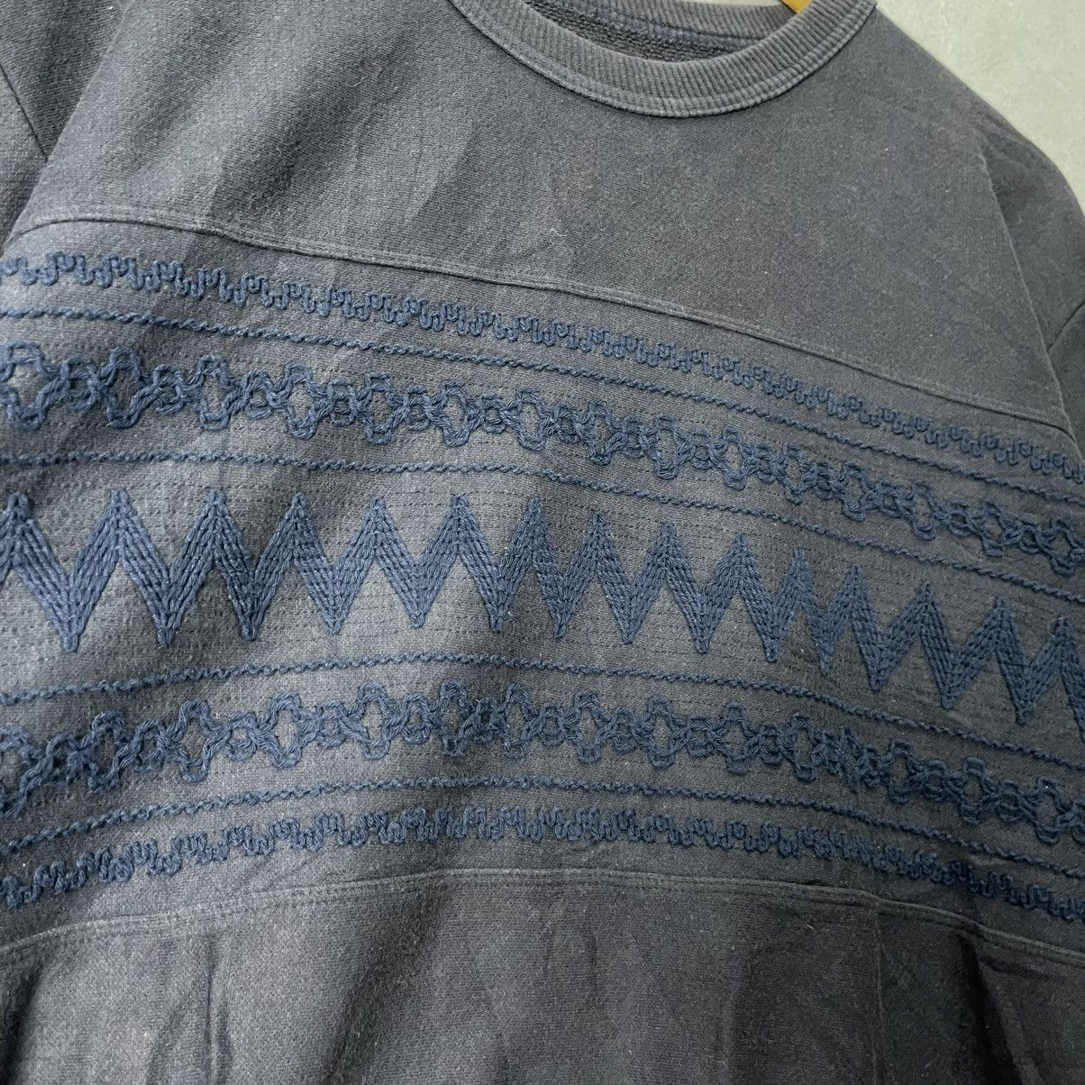Hai Sporting Gear Vintage HAI Sporting Gear Issey Miyake Patterned Sweatshirt Size US M / EU 48-50 / 2 - 3 Thumbnail