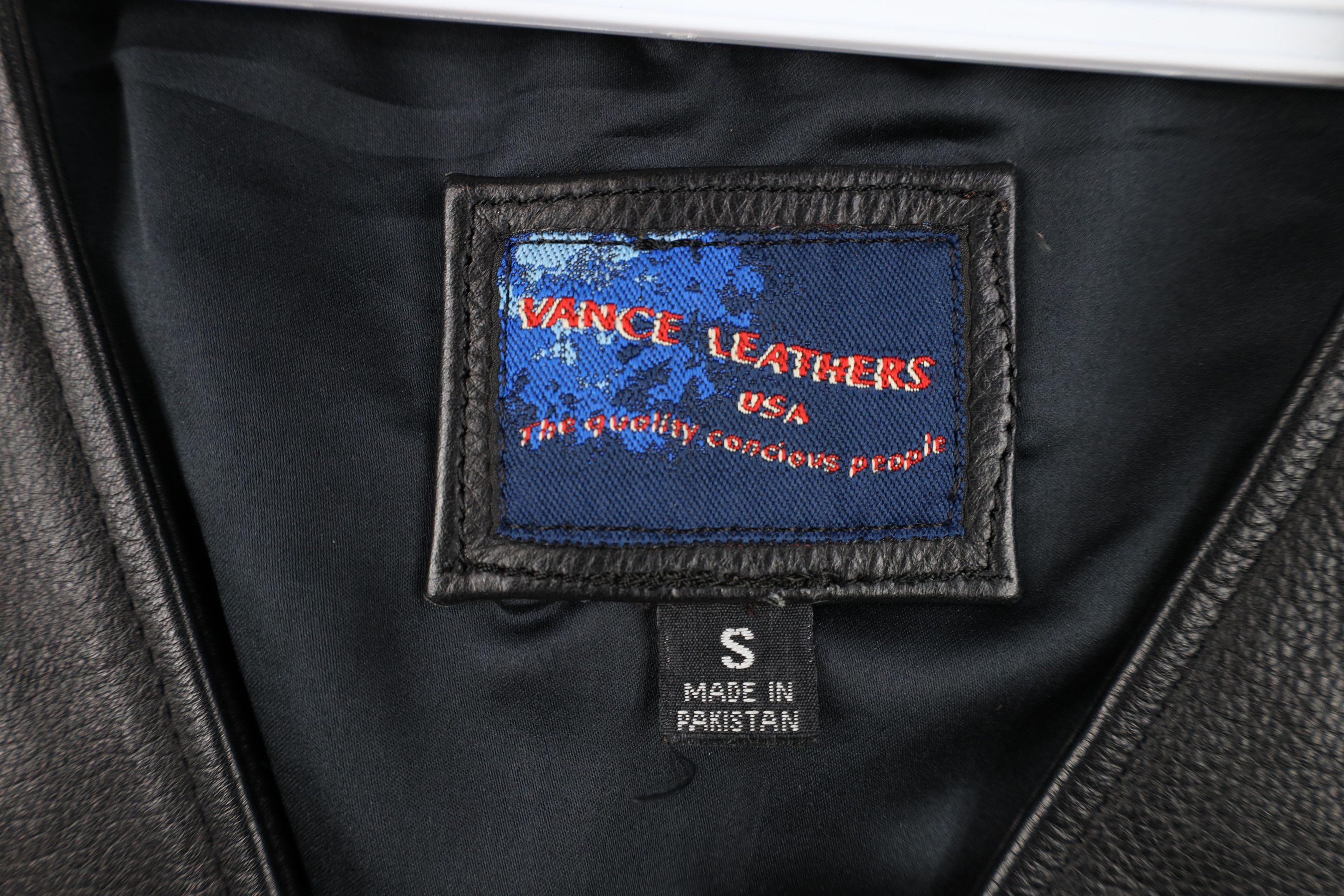 Vintage Vintage 90s Vance Leathers Braided Leather Motorcycle Vest Size S / US 4 / IT 40 - 8 Thumbnail