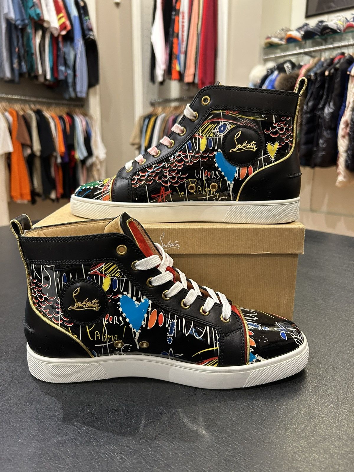 Christian Louboutin Christian Louboutin High Top Sneakers Size US 7.5 / EU 40-41 - 2 Thumbnail