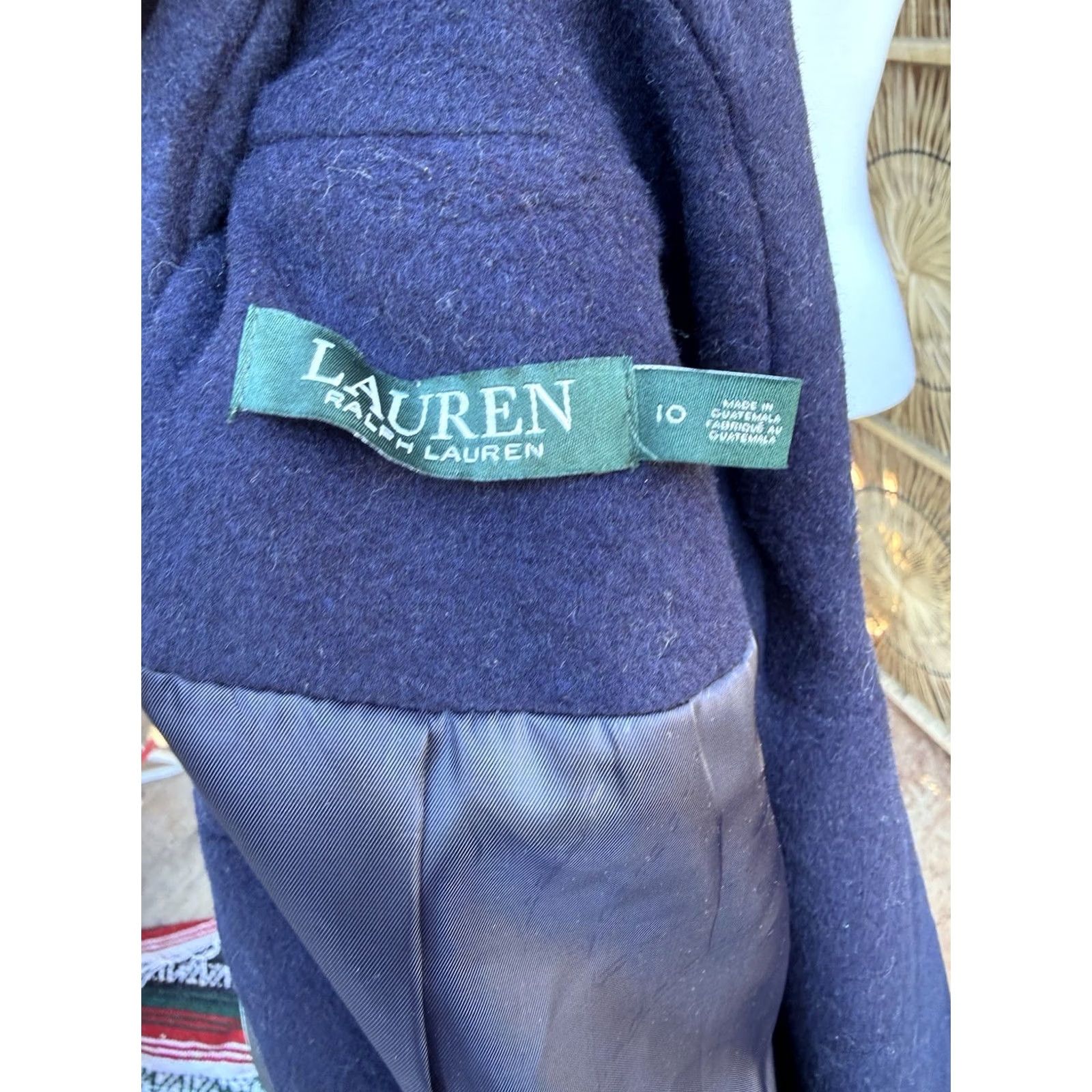 Ralph Lauren Ralph Lauren Coat Women's Wool Blend Navy Tie Wrap Lined Nwt 10 Wool Blend Shawl Collar Classic Size L / US 10 / IT 46 - 8 Thumbnail
