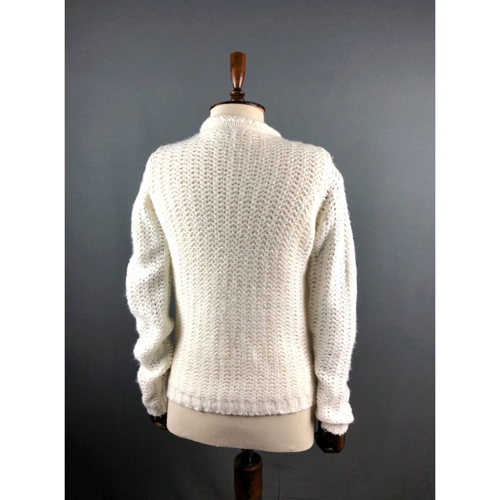Acne Studios Acne Studios Knitted Pullover Lyocell White Women Size L Crew Neck Cable-Knit Sweater Size L / US 10 / IT 46 - 3 Thumbnail