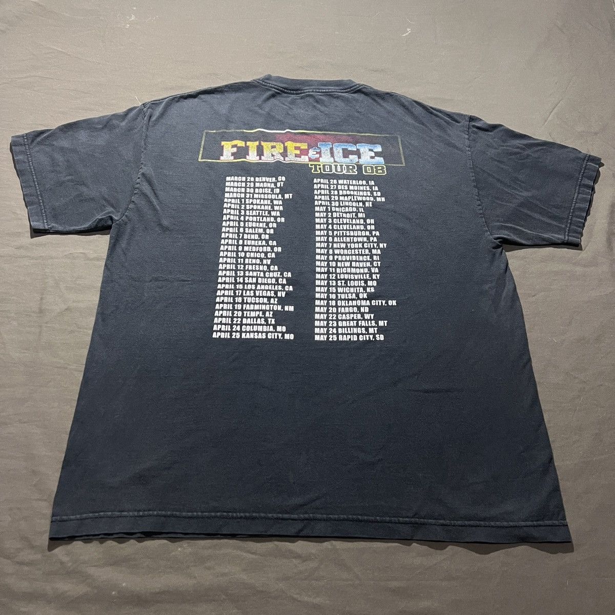 Rap Tees Vintage Y2K Fire Ice PaulWall Tech N9ne Tour Faded Hiphop DJ Size US XL / EU 56 / 4 - 8 Thumbnail