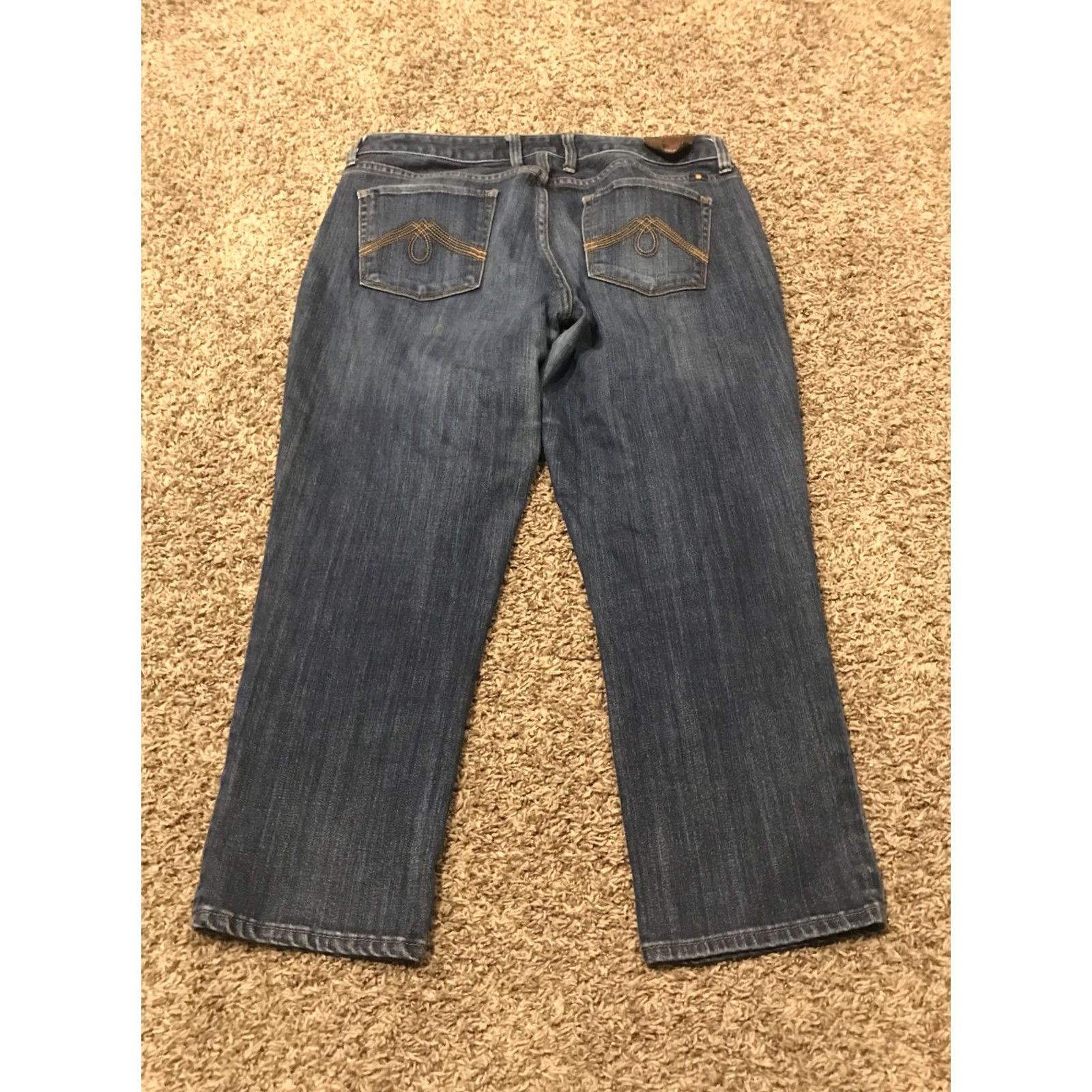 Lucky Brand Lucky Brand Jeans Womens Size 10 Lola Ankle Crop Denim B18 Blue Mid Rise Inseam 24 Inches Size 32" / US 10 / IT 46 - 4 Thumbnail