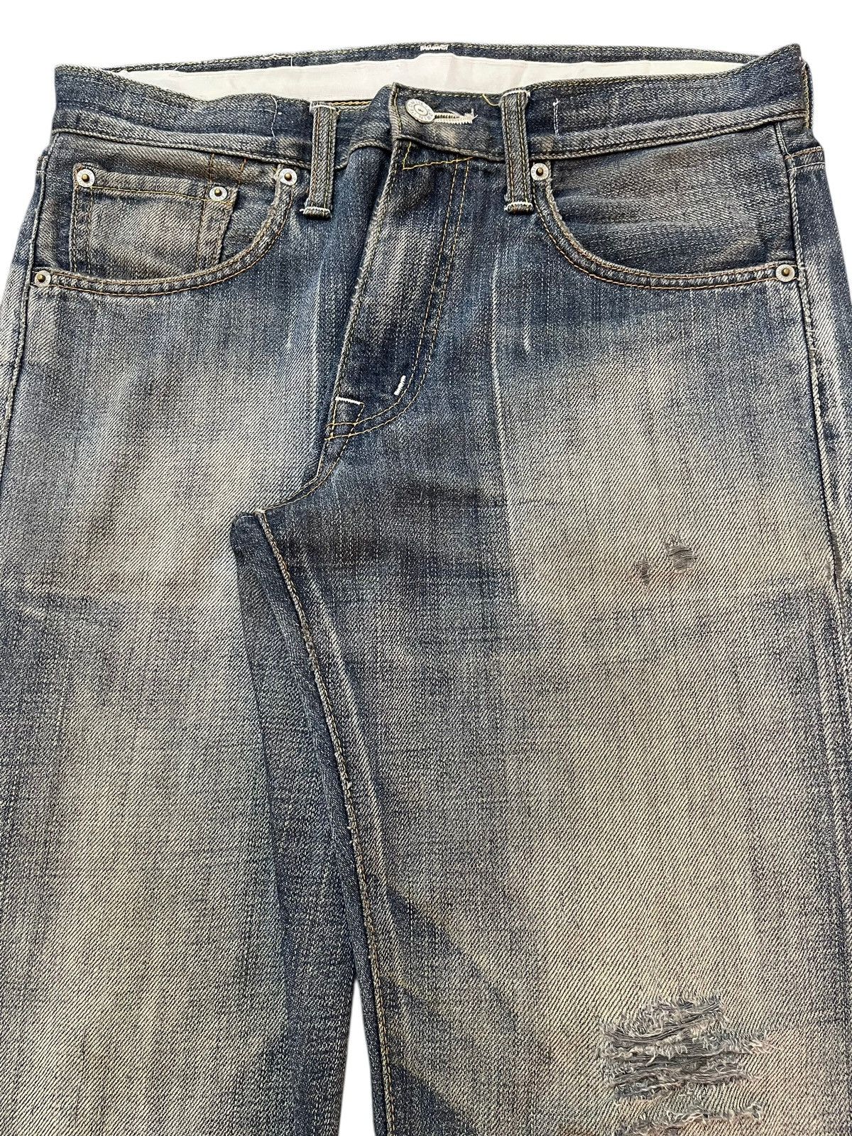 Edwin Vintage Edwin 503 Faded Wash Style Distress Jeans Size US 32 / EU 48 - 4 Thumbnail