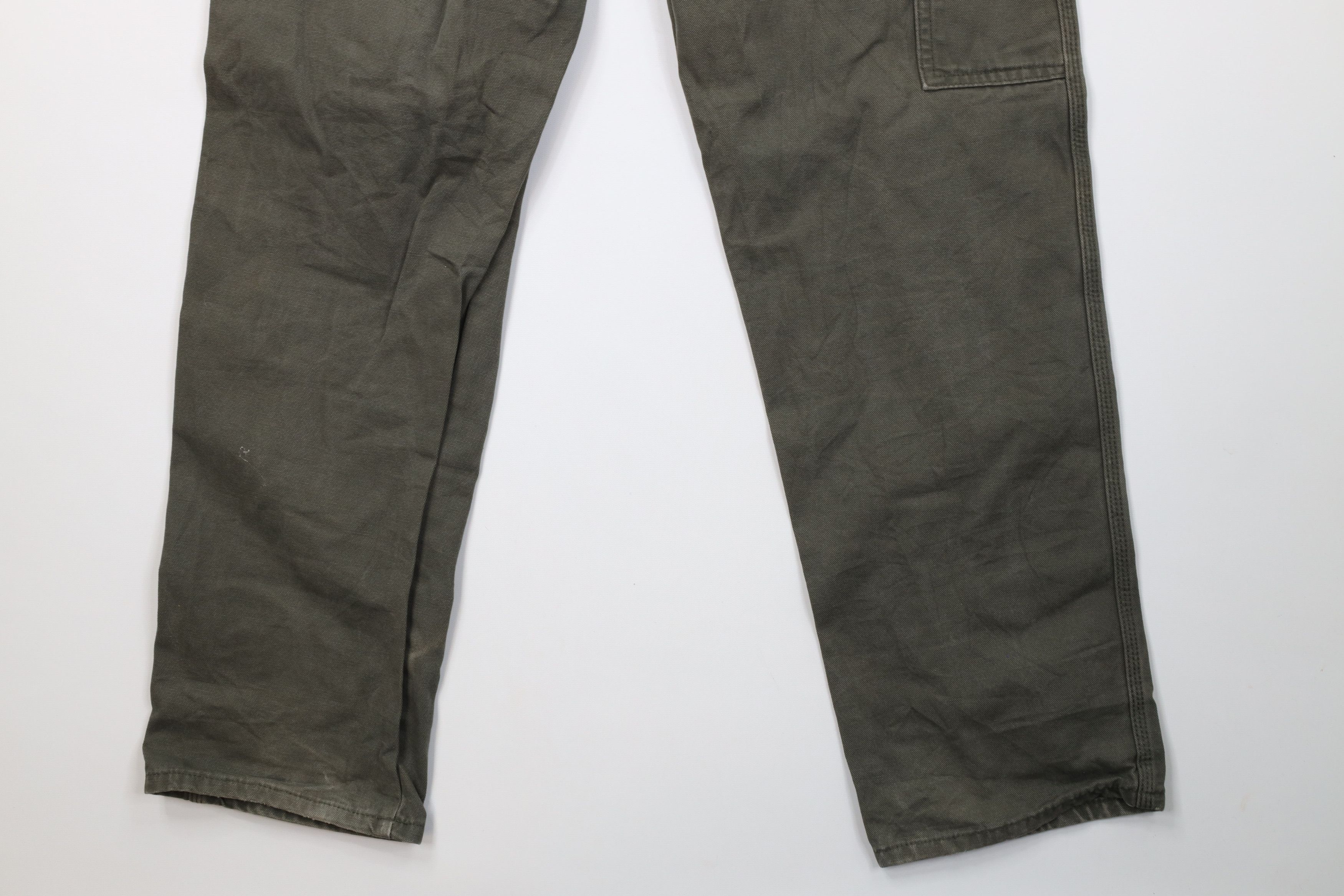 Dickies Vintage Y2K Dickies Canvas Dungaree Pants Workwear Green Size US 33 - 14 Thumbnail
