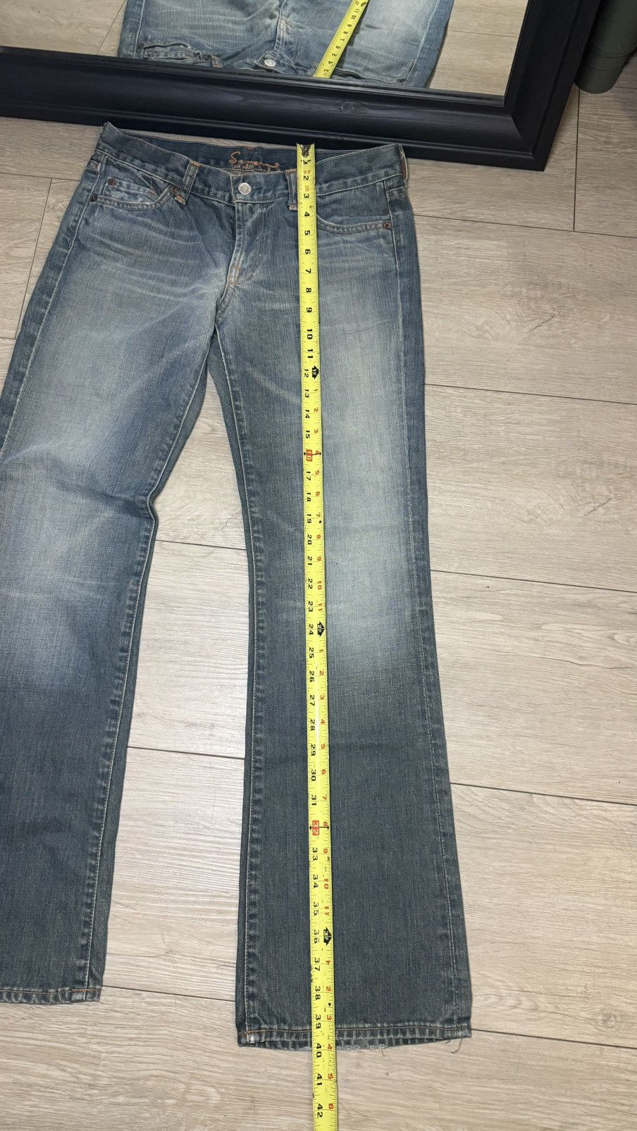 7 For All Mankind Vintage 1990s 7 For All Mankind Indigo Wash Bootcut Flared Size 29" - 8 Thumbnail