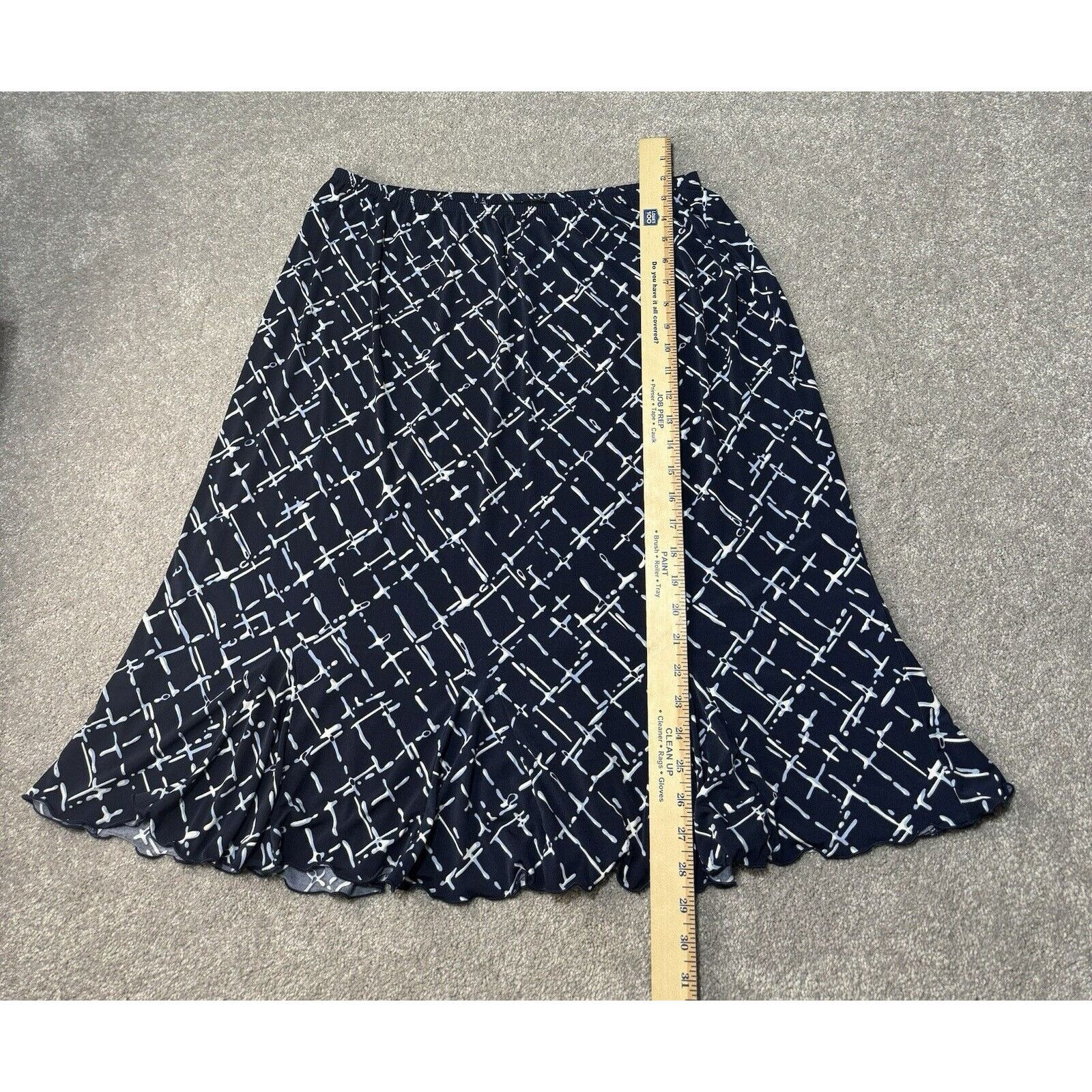 Other Dialogue Skirt Plus Size 1X Midi Abstract Geometric Ruffled Size 34" / US 12 / IT 48 - 4 Thumbnail