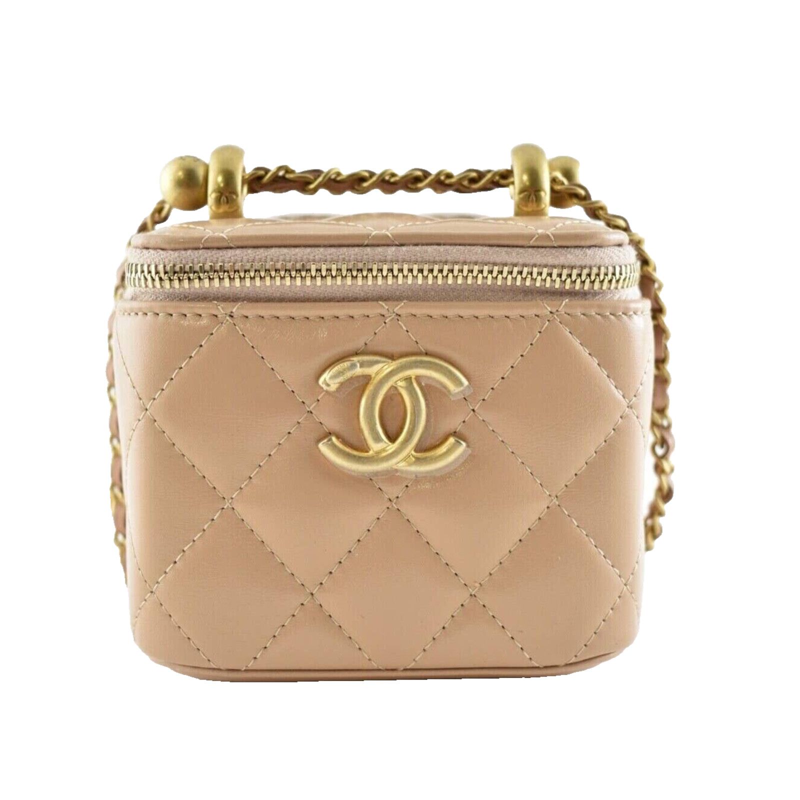 Chanel Chanel Vanity With Chain Pearl Logo Shoulder Crossbody Bag Size ONE SIZE - 1 Thumbnail