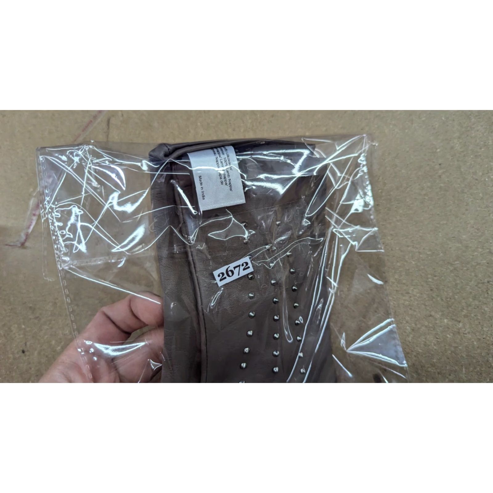 Vintage Genuine Leather Gloves Women One Size Gray Winter Ladies Glove Size ONE SIZE - 8 Thumbnail