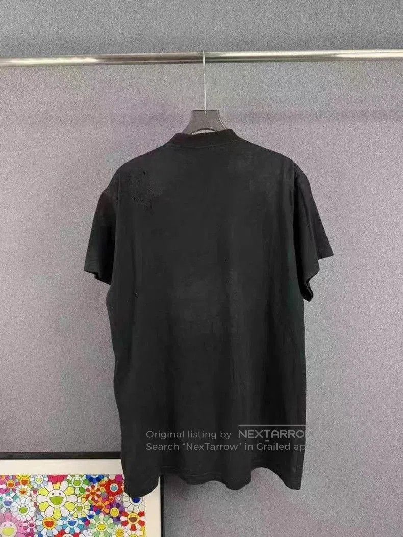 Balenciaga Balenciaga Distressed Embroidered Logo Tee. Size US S / EU 44-46 / 1 - 2 Thumbnail