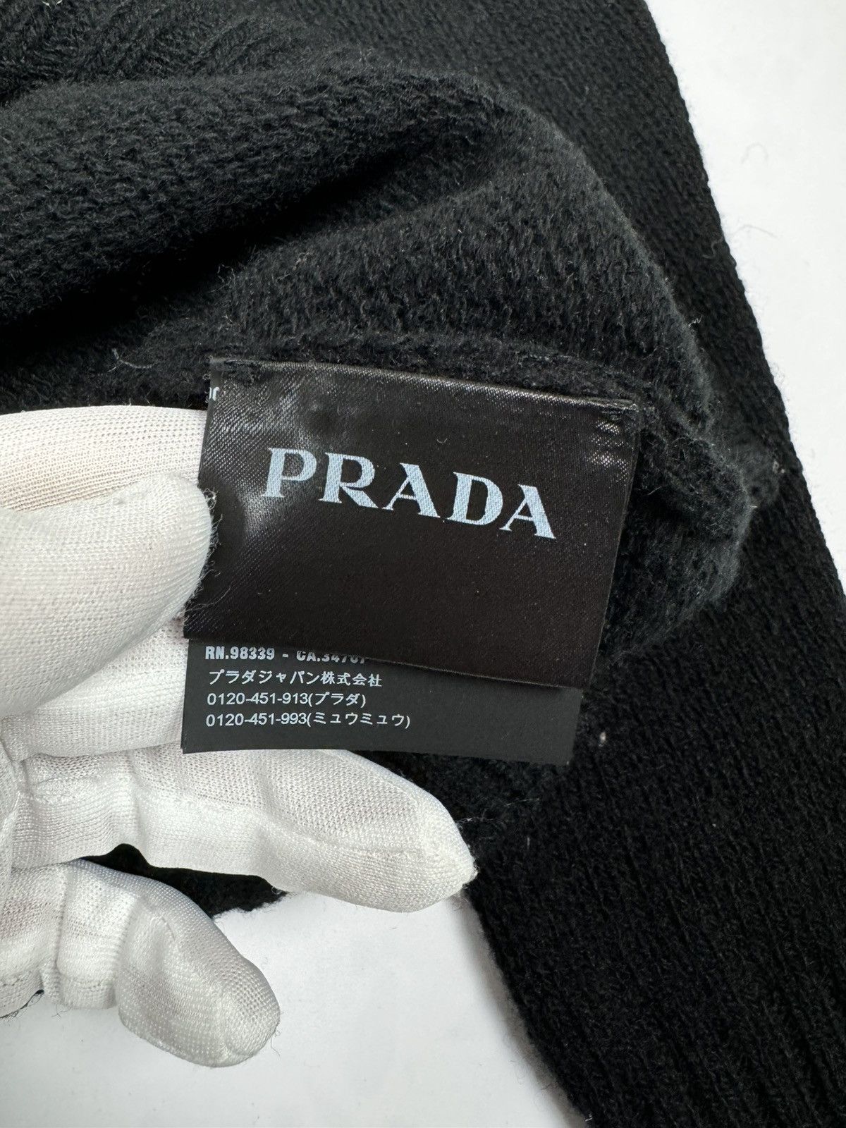 Prada Prada Heard Pattern Wool Black Sweater Size US M / EU 48-50 / 2 - 7 Thumbnail