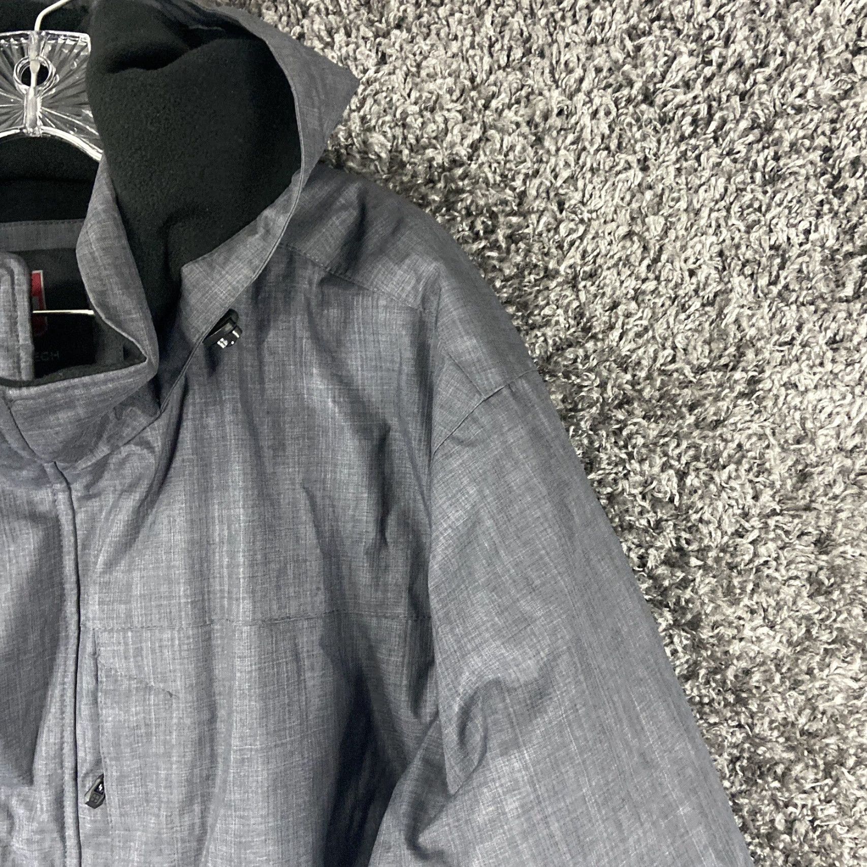 Vintage Swiss Tech Coat Men’s XL Gray With Hood Size US XL / EU 56 / 4 - 5 Thumbnail