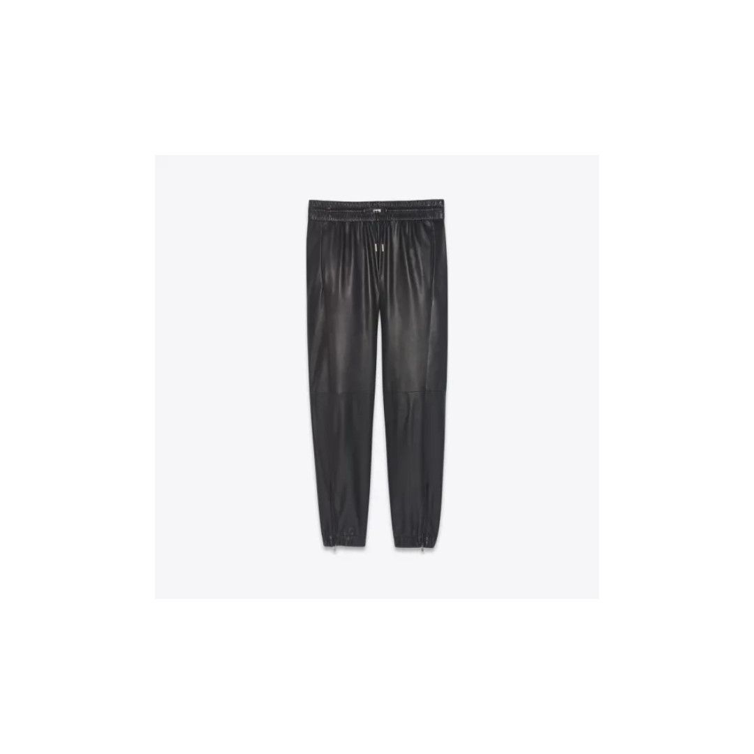 Saint Laurent Paris oc11z1225 664566 Sweatpants in Lambskin in Black Size US 28 / EU 44 - 1 Preview