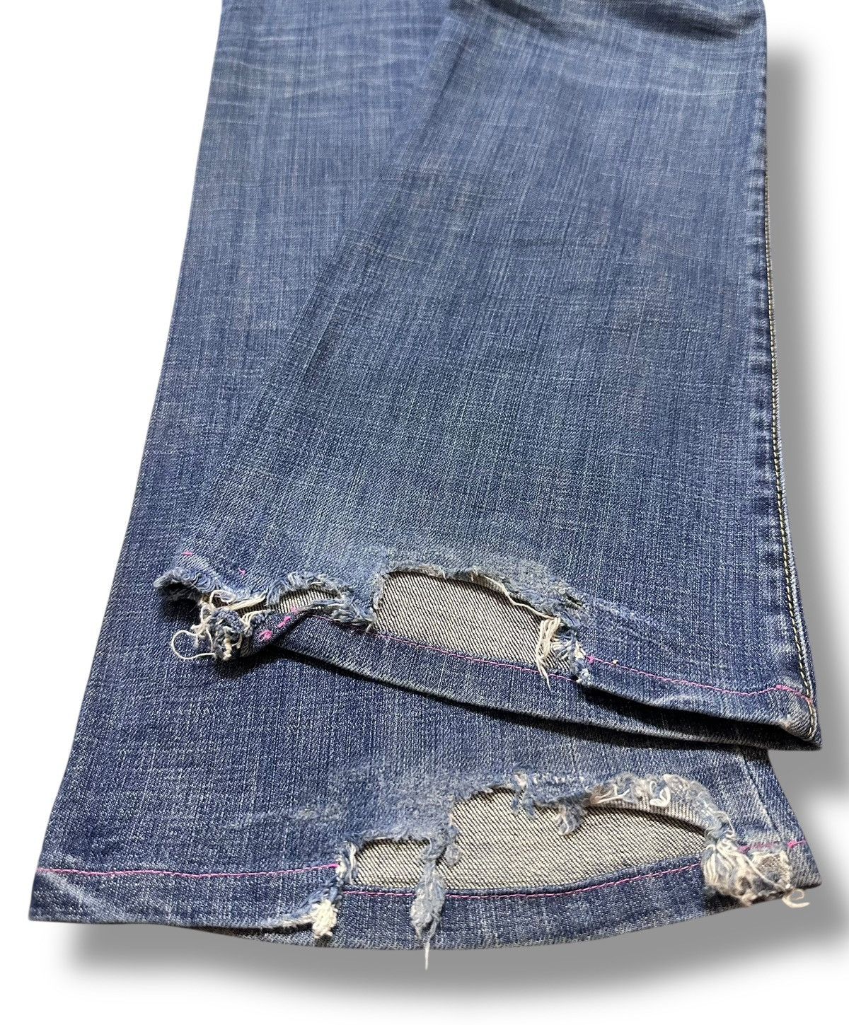 Japanese Brand Striked Jeans With Flare and Bootcut Style Faded Wash Size US 30 / EU 46 - 7 Thumbnail