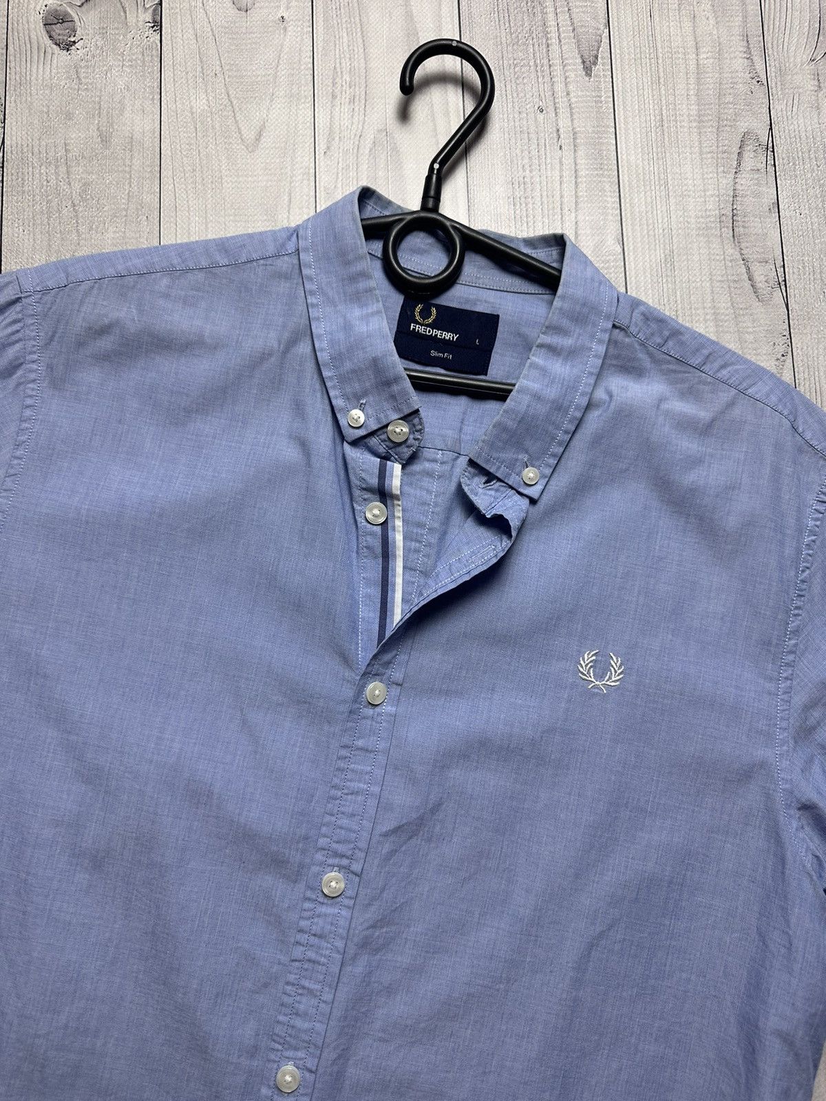 Fred Perry Vintage Fred Perry shirt logo blue size L Size US L / EU 52-54 / 3 - 2 Thumbnail