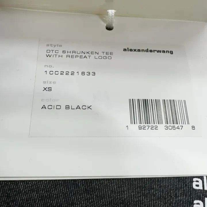 Alexander Wang Alexander Wang Black Logo Print Short Sleeve T-Shirt - Size XS / US 0-2 / IT 36-38 - 6 Thumbnail