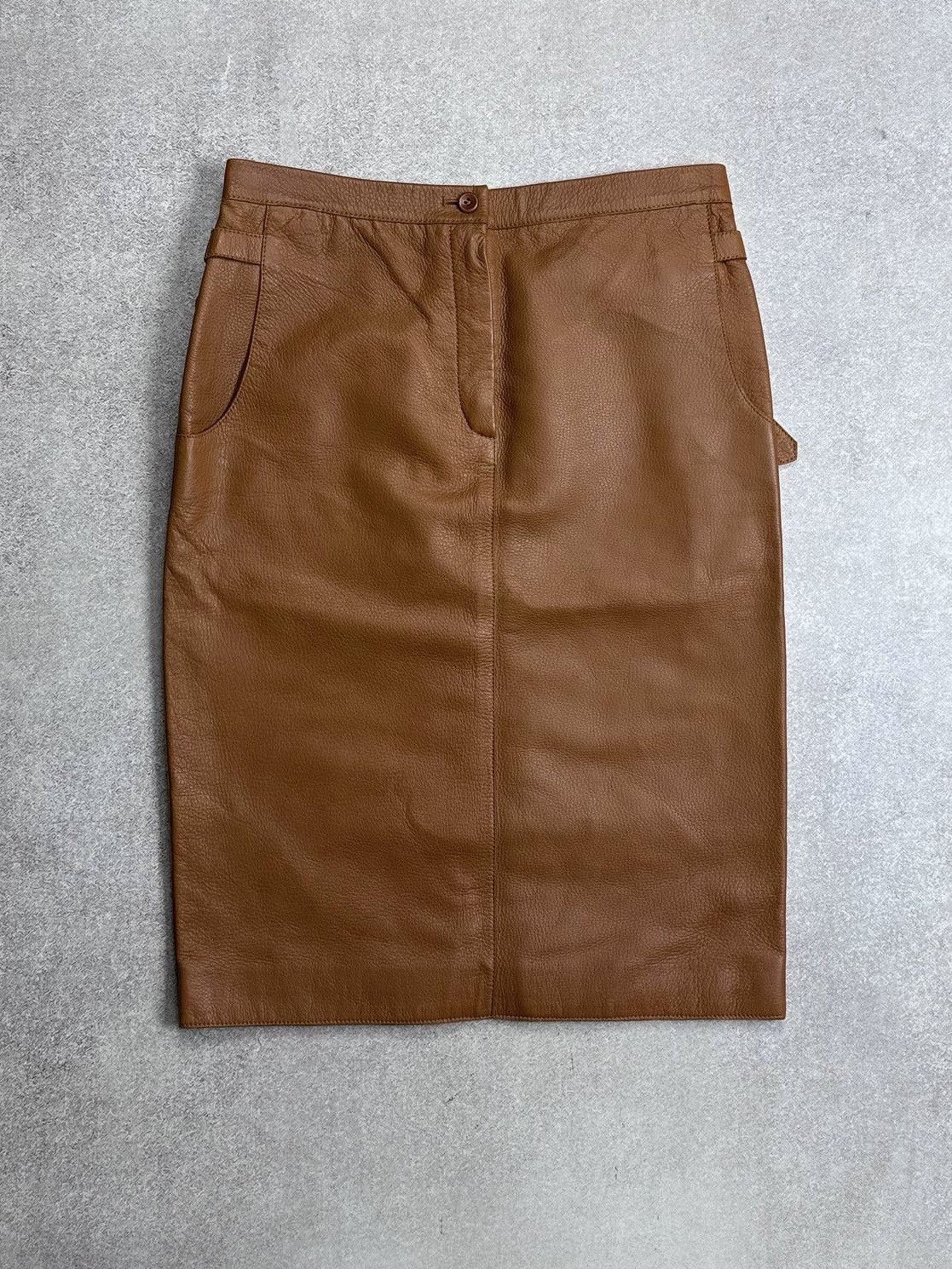 Bottega Venetta Genuine Leather Skirt IT 40