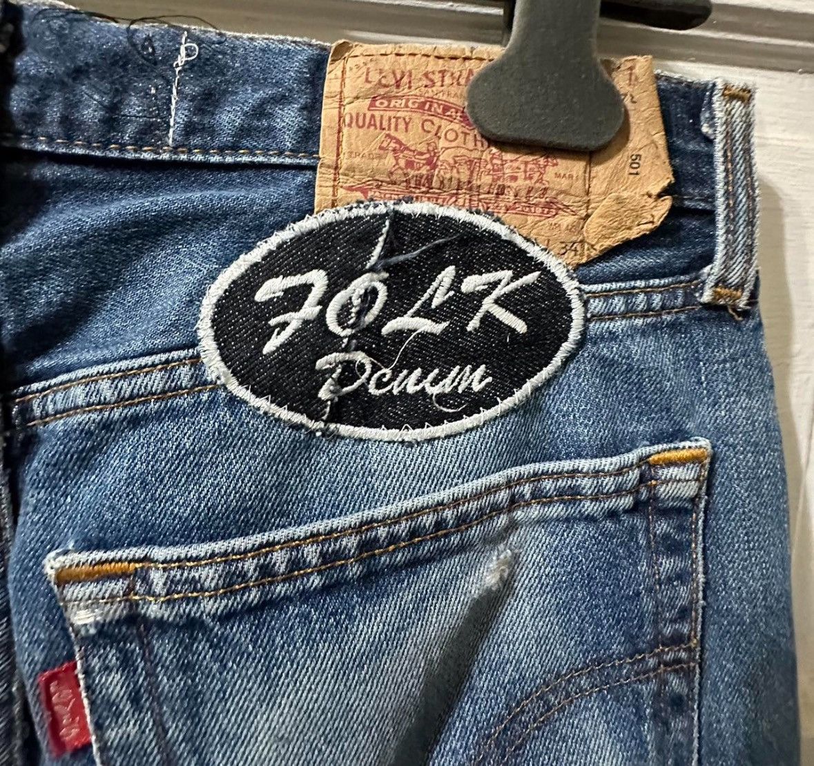 Kentucky Boy Tyler Kentucky boy tyler KBT mock mend levis denim jeans Size US 31 - 5 Thumbnail