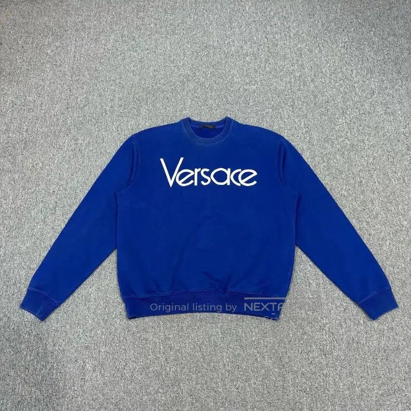Versace Versace Blue Cotton Men's Sweatshirt . Size US M / EU 48-50 / 2 - 1 Thumbnail