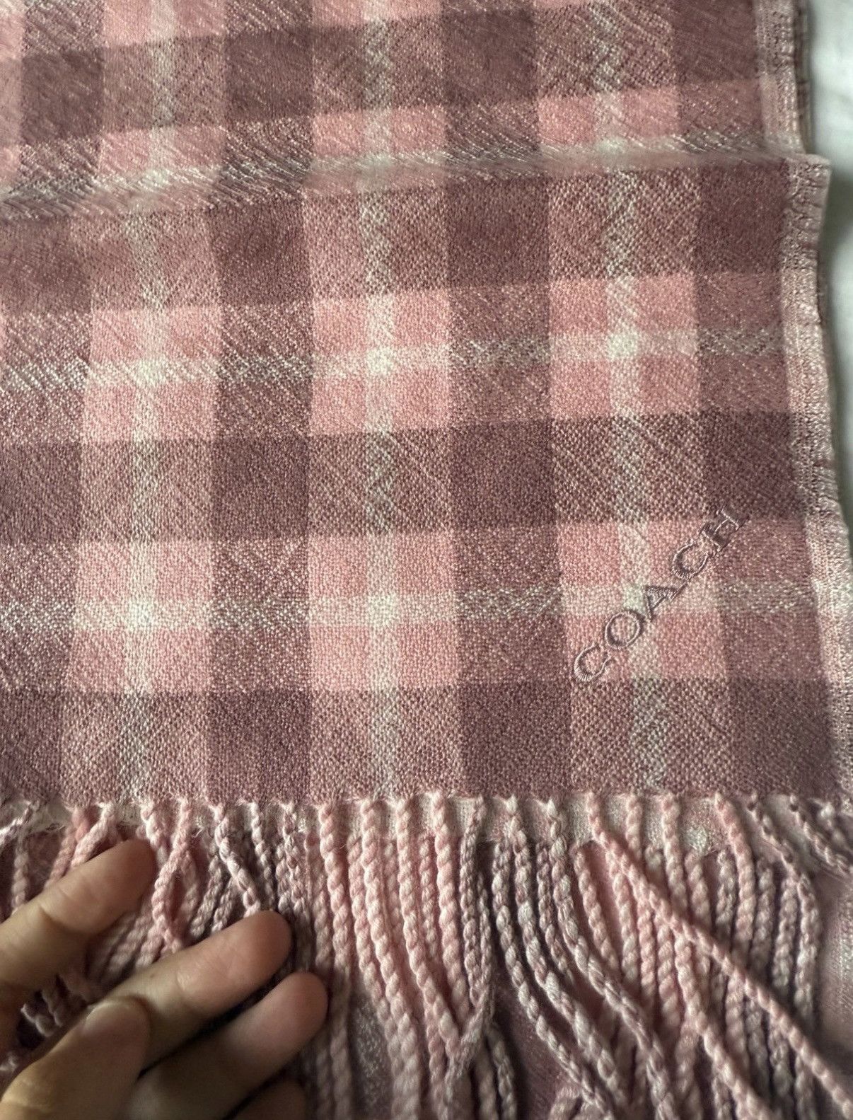 Coach Coach pink scarf double side Size ONE SIZE - 6 Thumbnail