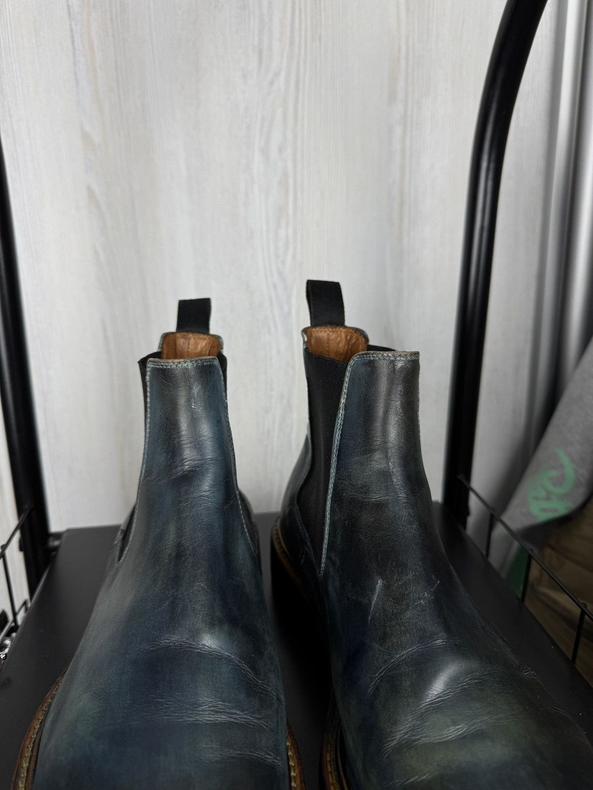 Handmade Italian bespoke Handmade Calfskin Vibram sole Chelsea boots Size US 7.5 / EU 40-41 - 7 Thumbnail