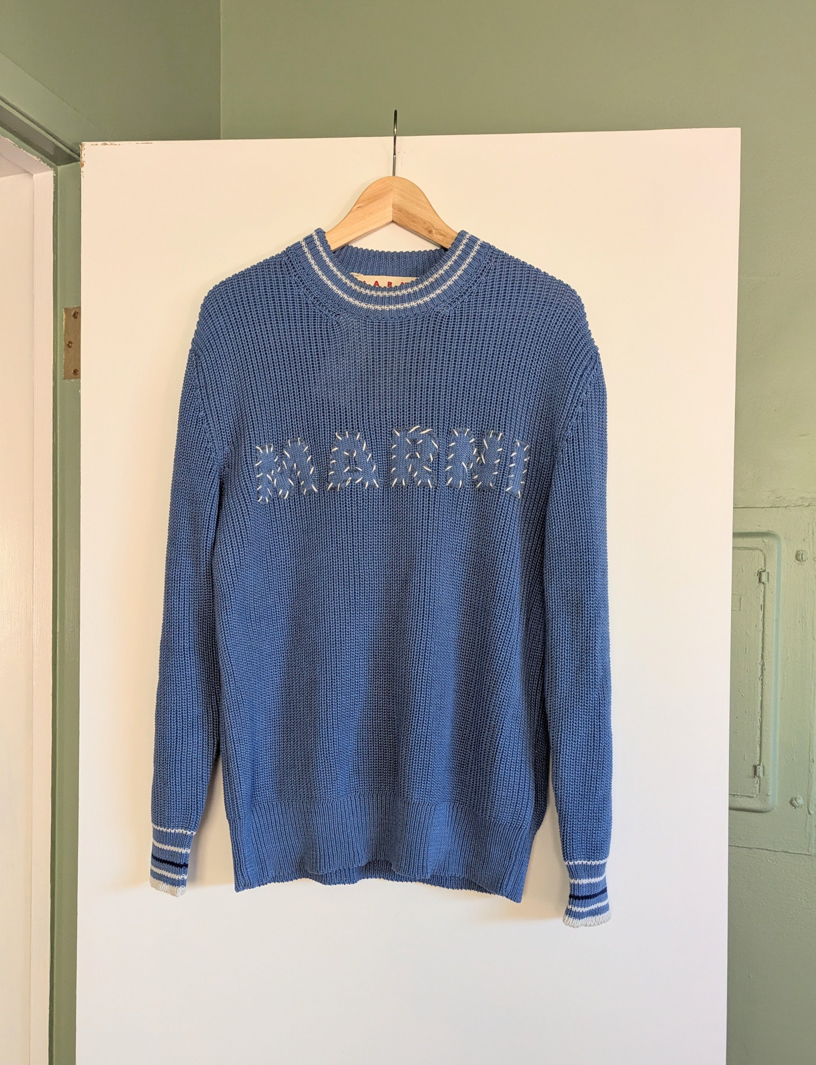 Marni AUTH MARNI SWEATER Pullover Jumper Size 46 Blue MSRP $1,071 Size US S / EU 44-46 / 1 - 5 Thumbnail