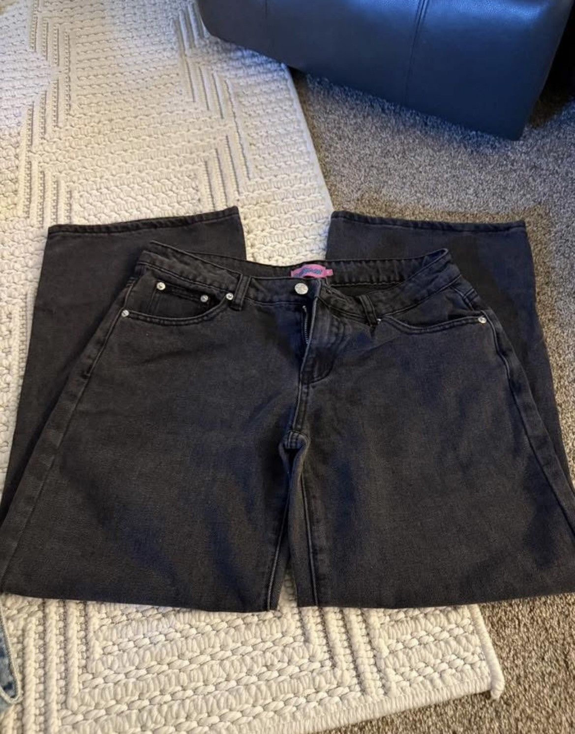 Other EDIKTED PETITE RAELYNN WASHED LOW RISE JEANS Size 34" / US 12 / IT 48 - 1 Preview