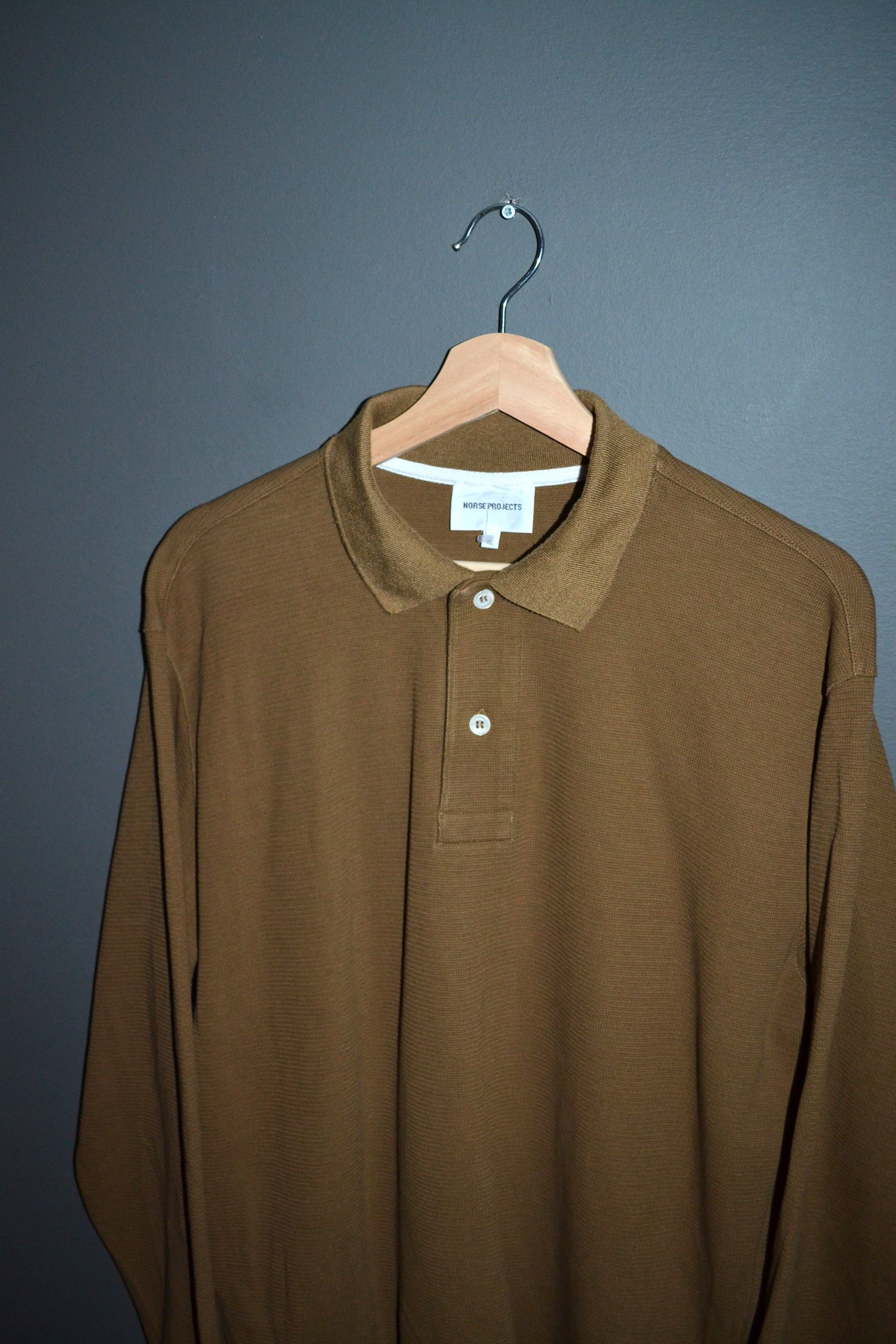 Norse Projects Norse Projects Duffle Ruben Texture Polo Longsleeve Utility Size US XL / EU 56 / 4 - 1 Thumbnail