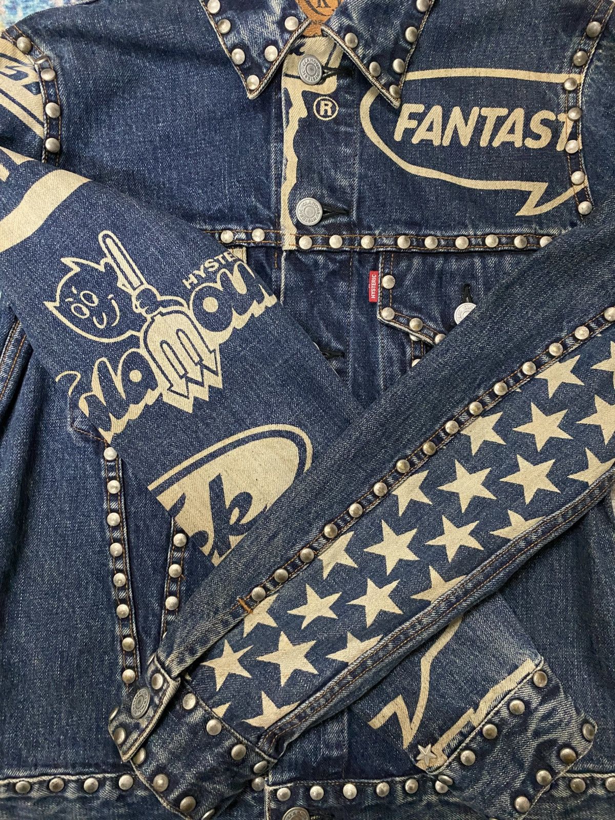 Hysteric Glamour × Japanese Brand Rare Design Hysteric Glamour Punk Studded Kinky Denim Jacket Size US M / EU 48-50 / 2 - 10 Thumbnail