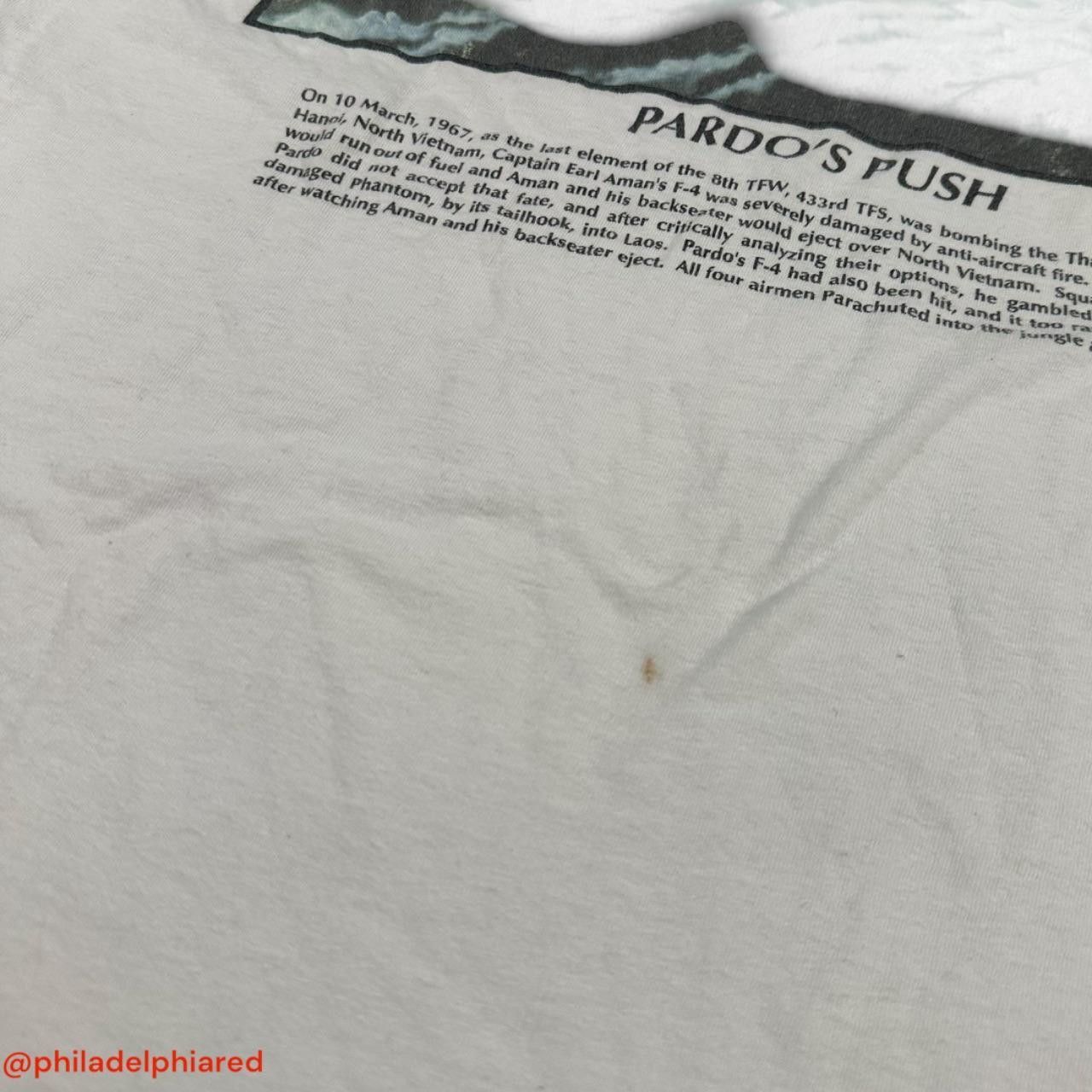 Designer Vintage 1990s Military Aircraft Themed t-shirt Pardos Point Size US L / EU 52-54 / 3 - 3 Thumbnail