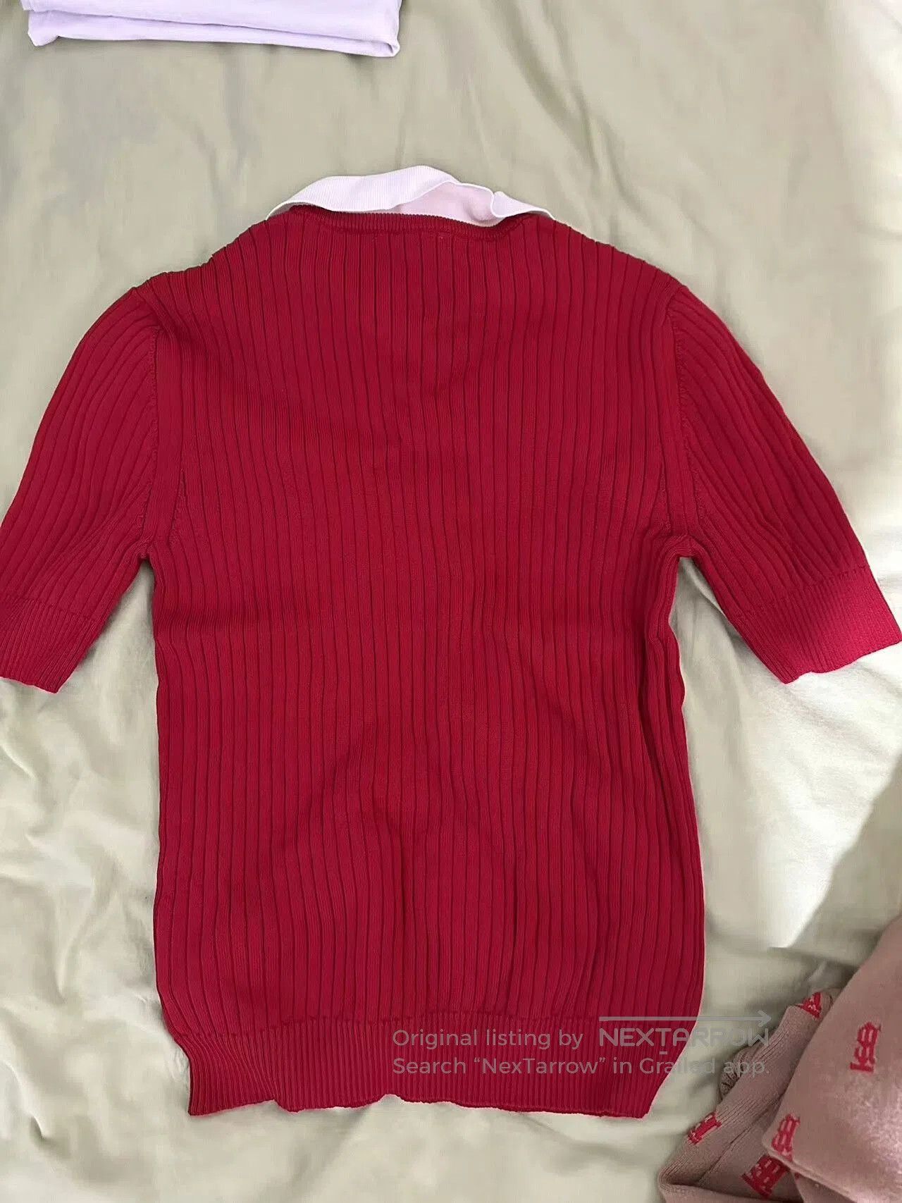 Valentino Valentino Red Knit Polo T-shirt L. Size US L / EU 52-54 / 3 - 4 Thumbnail