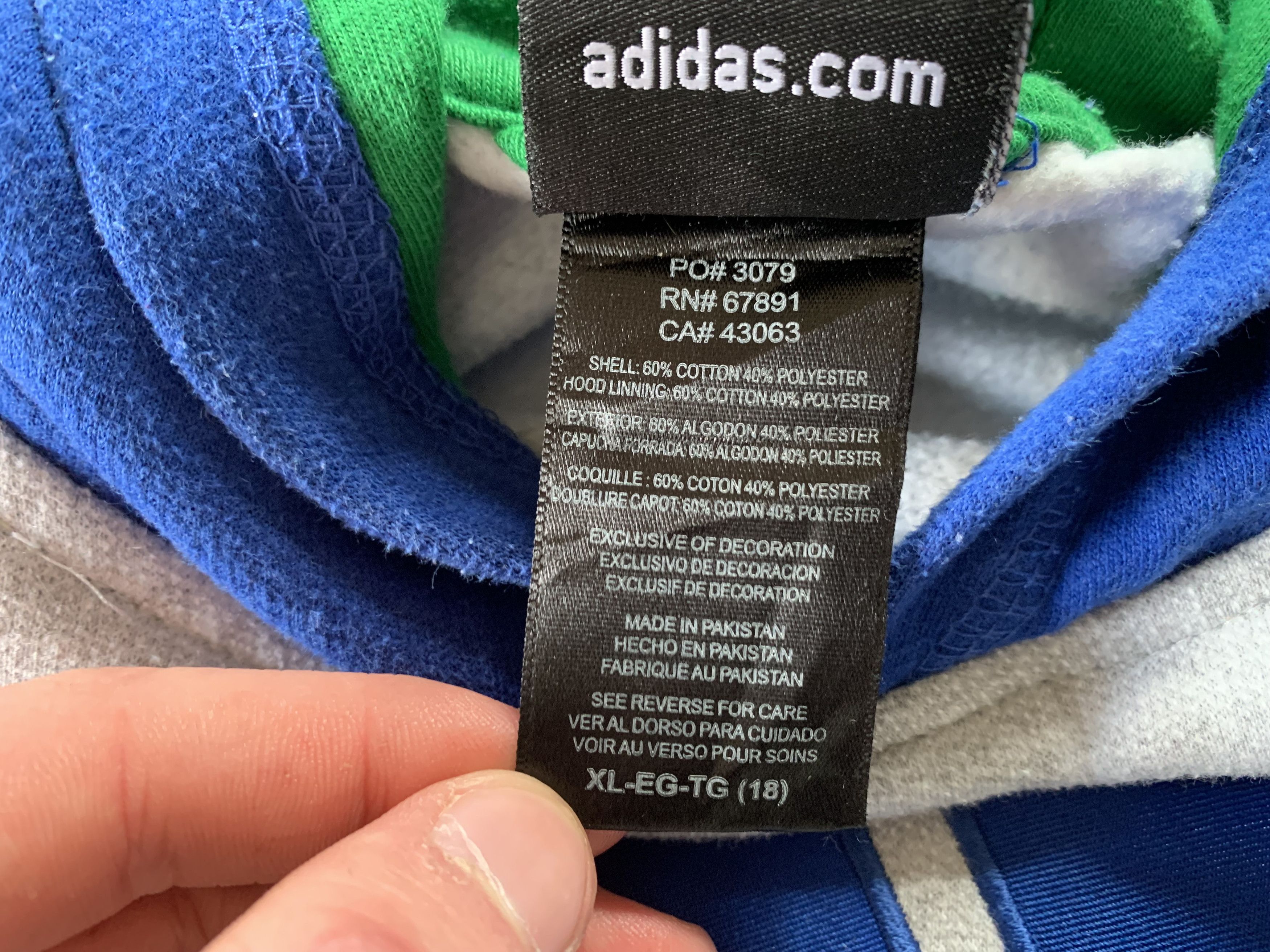 Adidas × Vintage Adidas Center Logo Cotton Vintage Hoodie Size US S / EU 44-46 / 1 - 6 Thumbnail