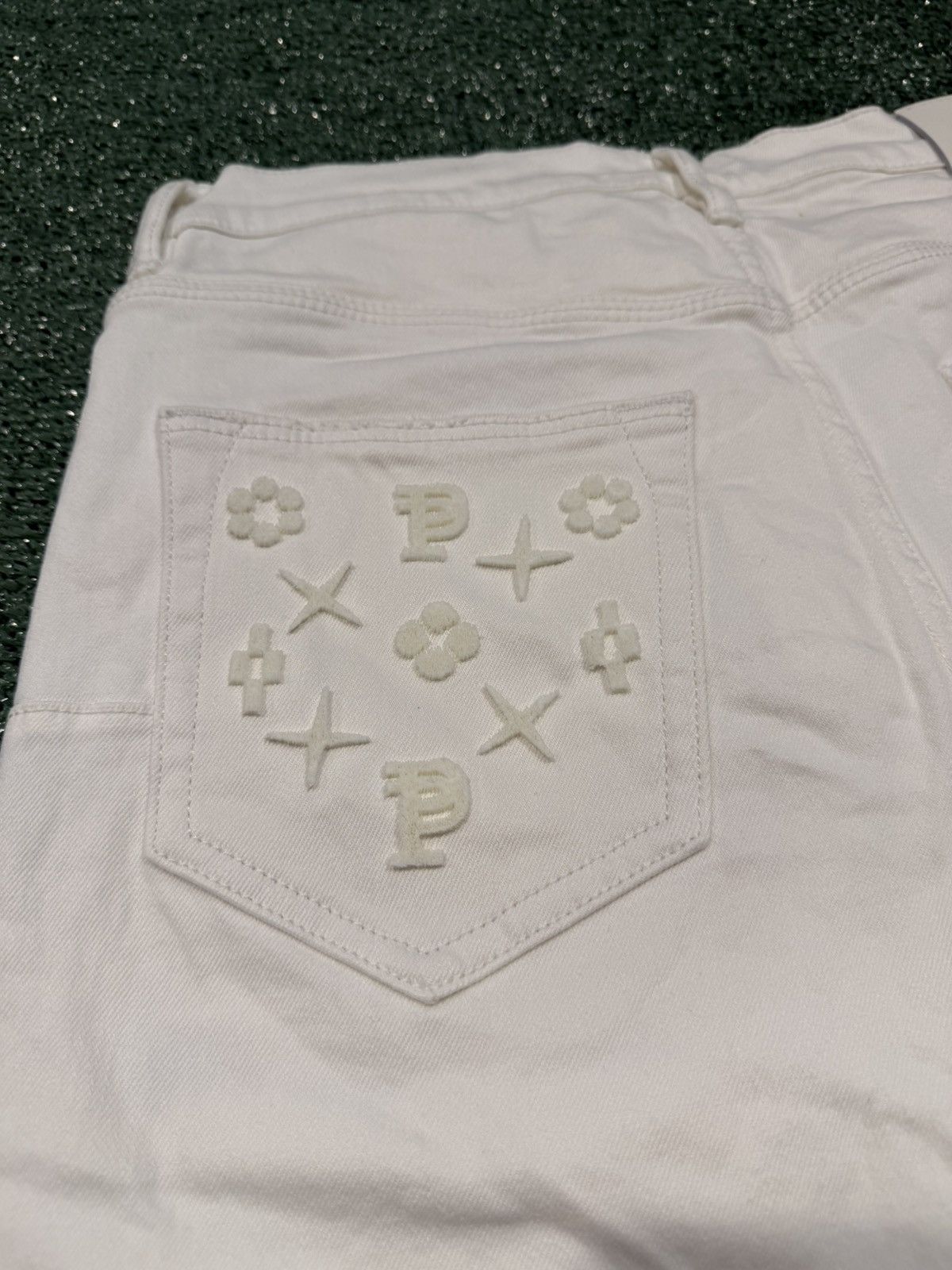 Purple Purple Brand White Monogram Jeans Size 32 Designer Denim Size US 32 / EU 48 - 9 Thumbnail