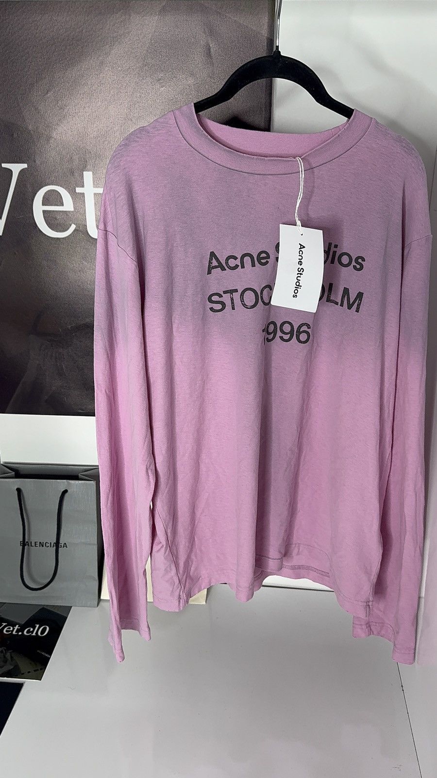 Acne Studios ✅ Acne Studios Stockholm 1996 Pink Longsleeve Size XS / US 0-2 / IT 36-38 - 2 Thumbnail