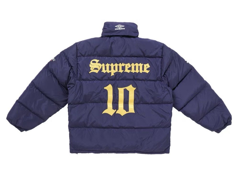 Supreme × Umbro Size Large Supreme Umbro Down Puffer Jacket Navy Size US L / EU 52-54 / 3 - 3 Thumbnail