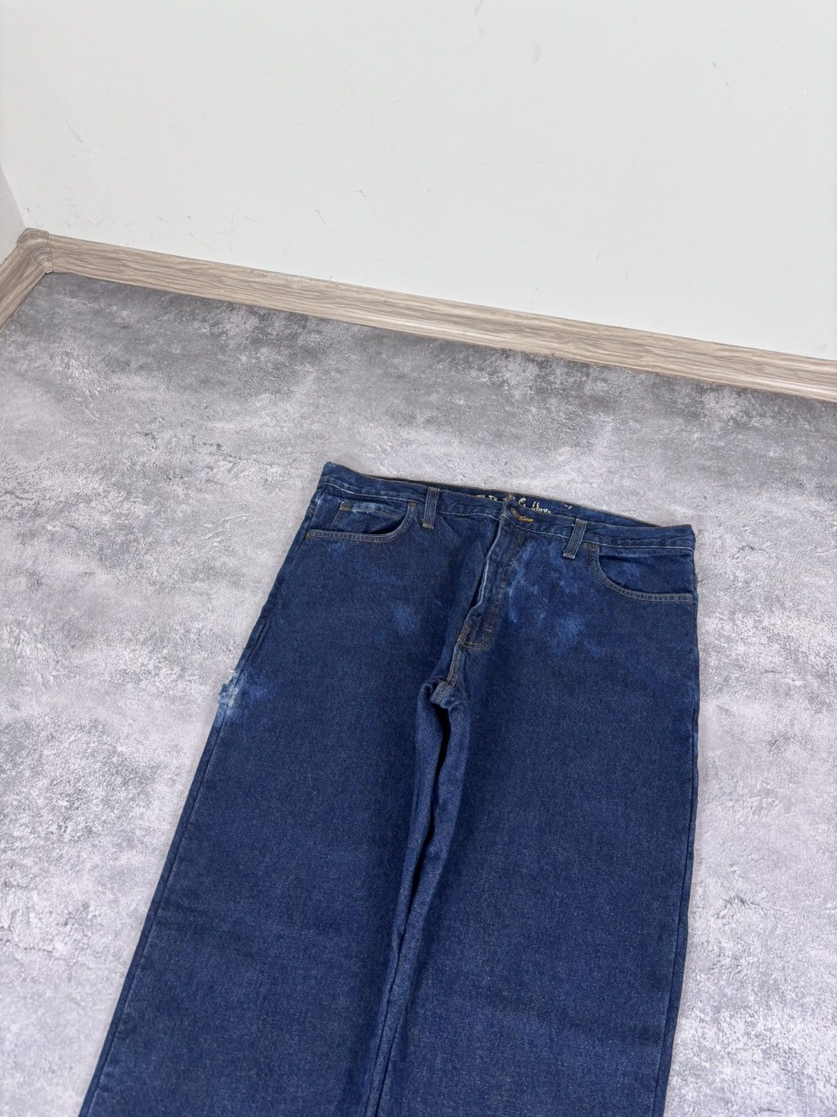 Dickies Dickies Men’s Denim Jeans Distressed Dark Blue USA Workwear Size US 36 / EU 52 - 4 Thumbnail