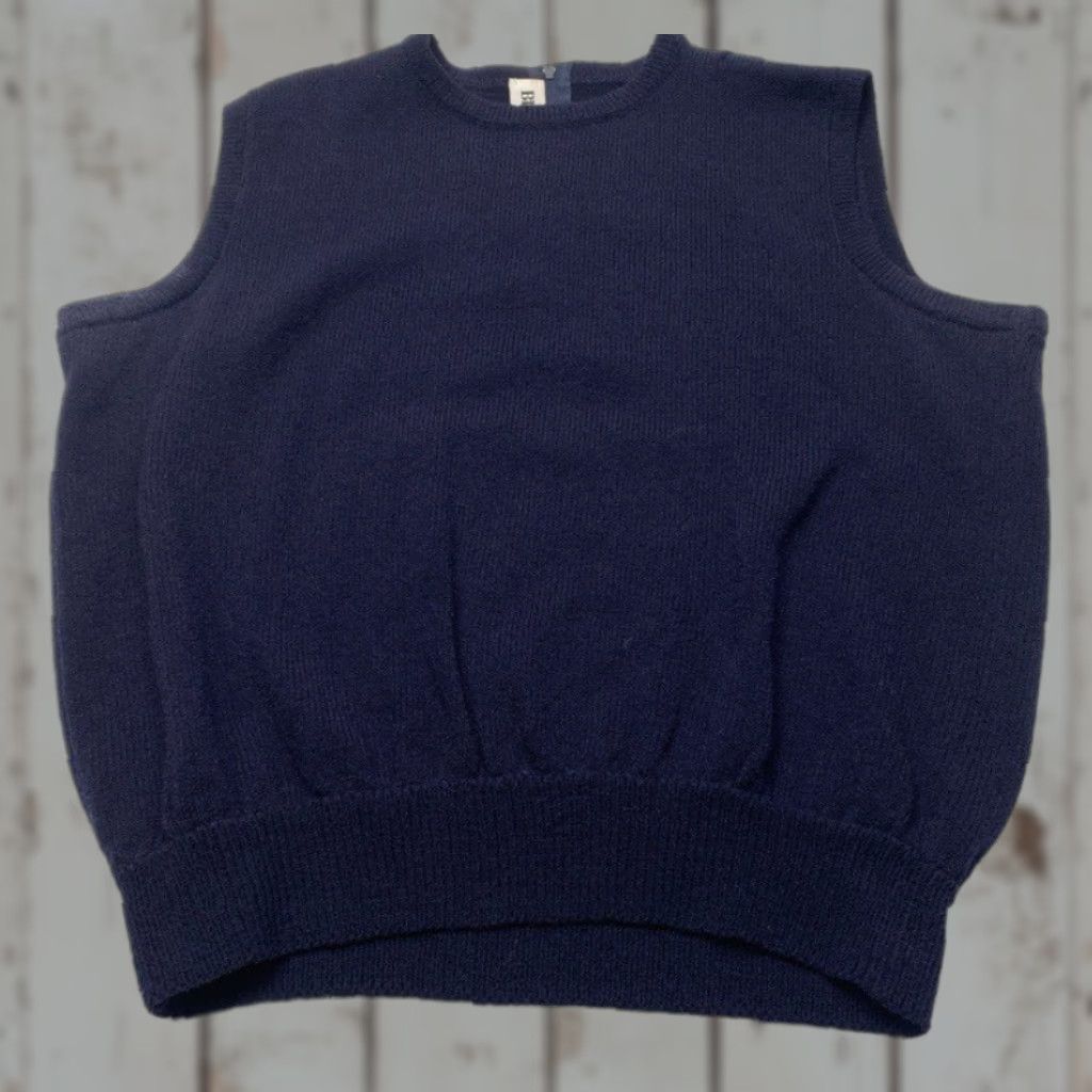 Vintage VINTAGE Beloux Sleeveless Sweater Vest Womens XL Navy Blue Pullover Tight Knit Size XL / US 12-14 / IT 48-50 - 1 Thumbnail