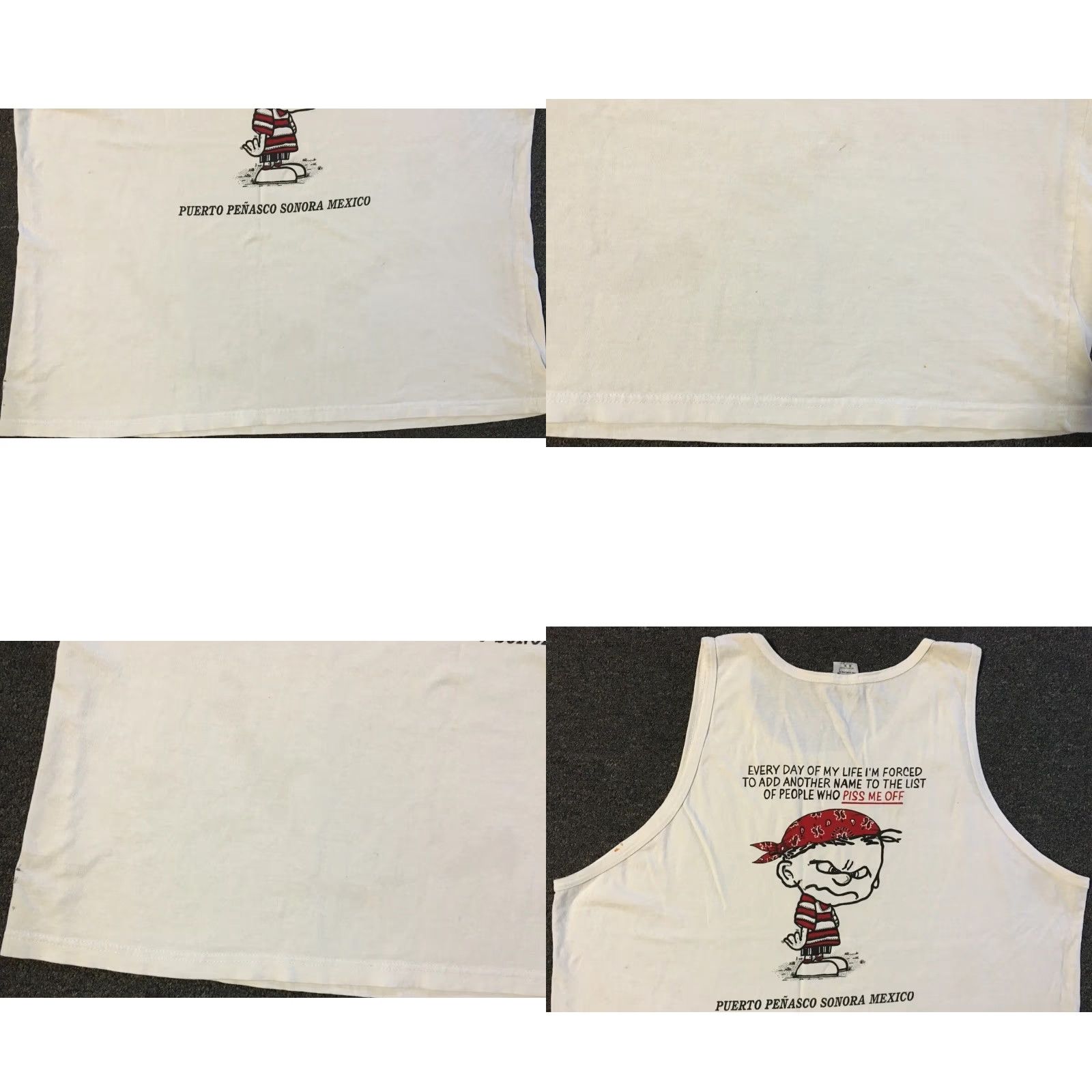 Vintage Vtg 90s List Of People Who Piss Me Off Faded Distress Tank Top XXL Joke Grunge Shirt Mens T-Shirt White 2XL Graphic Tee Vintage 90s Humor Beep Size US XXL / EU 58 / 5 - 9 Thumbnail