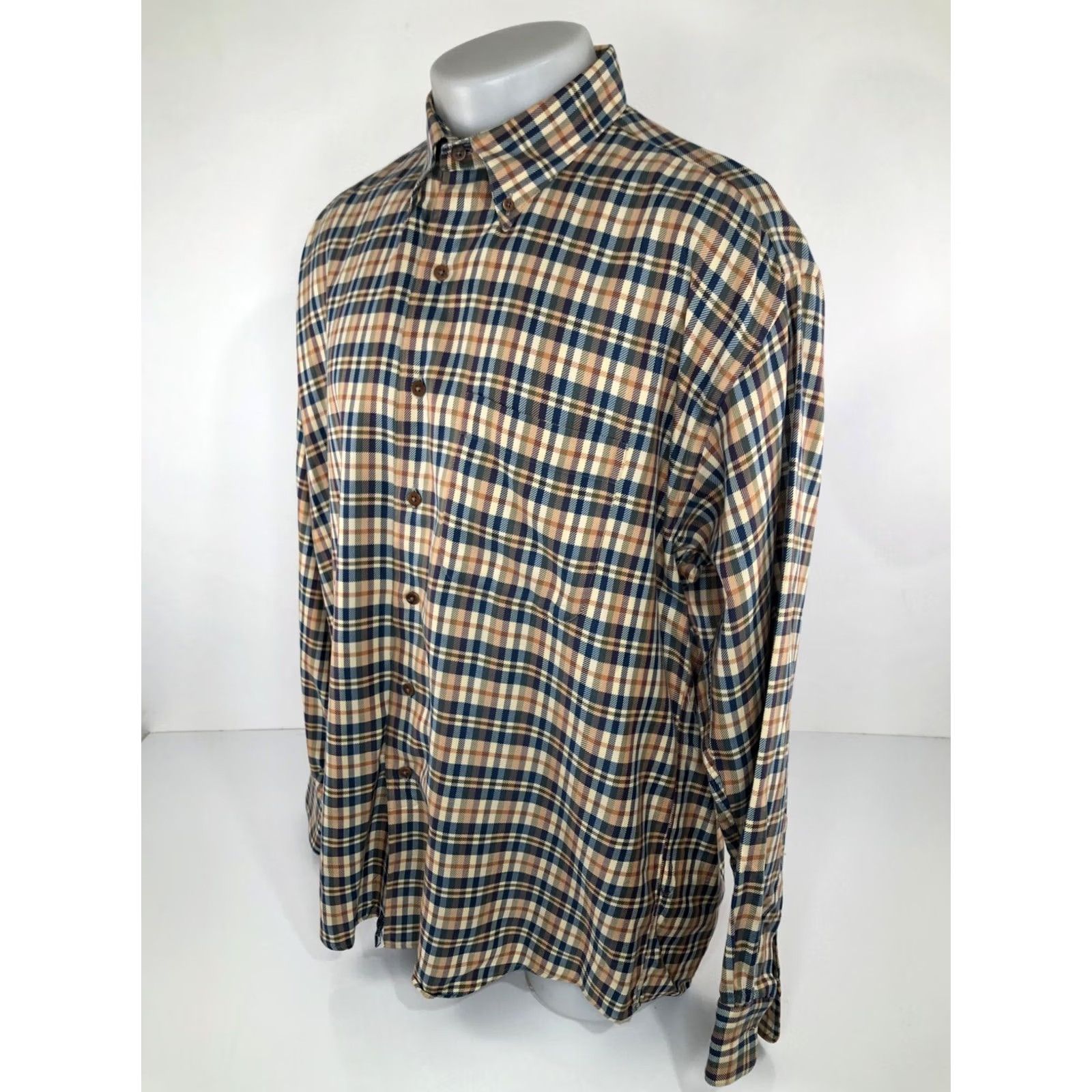 Vintage GITMAN BROS Vintage CURSIVE TAG Mens XL Plaid Cotton Shirt - EXCELLENT Size US XL / EU 56 / 4 - 3 Thumbnail