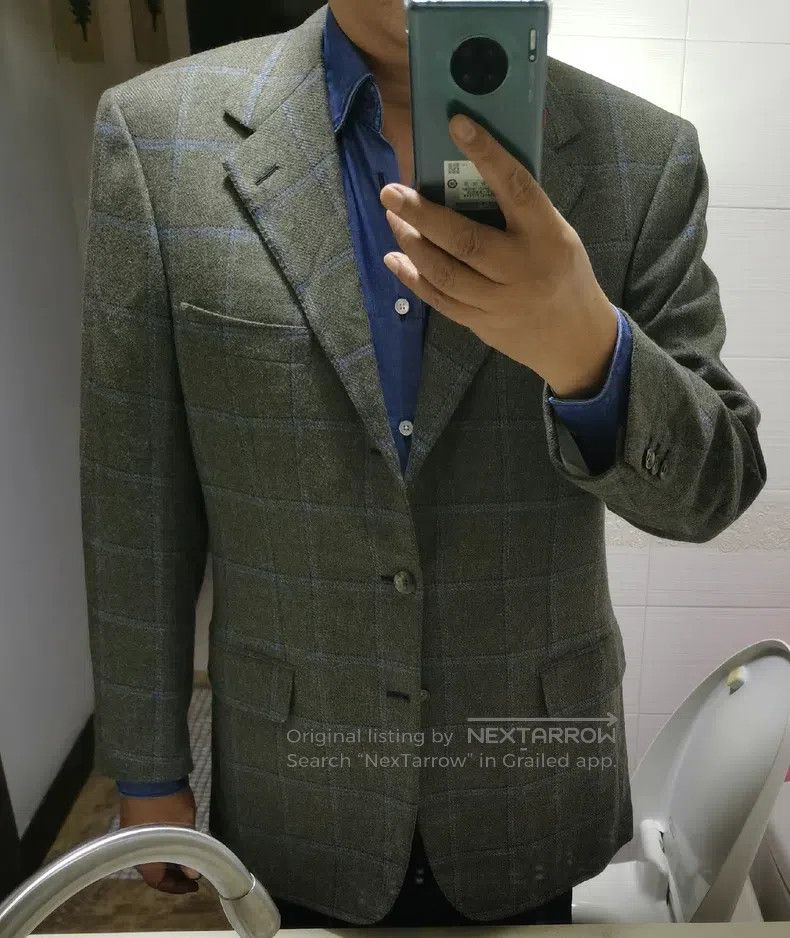 Brioni Brioni Thick Winter Pure Cashmere Windowpane Pattern Suit Size US L / EU 52-54 / 3 - 1 Thumbnail