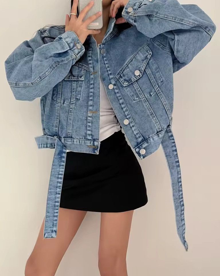 Other Streetwear Denim Loose Cropped Retro Jacket Size XS / US 0-2 / IT 36-38 - 8 Thumbnail
